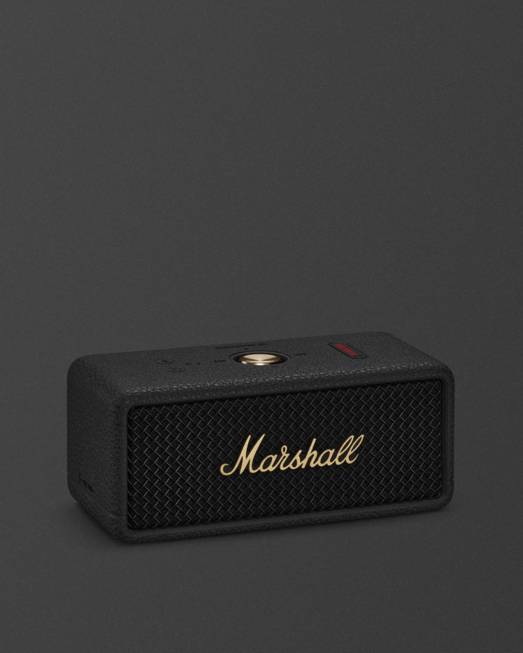 Marshall Emberton III Portable Bluetooth Speaker - Black & Brass