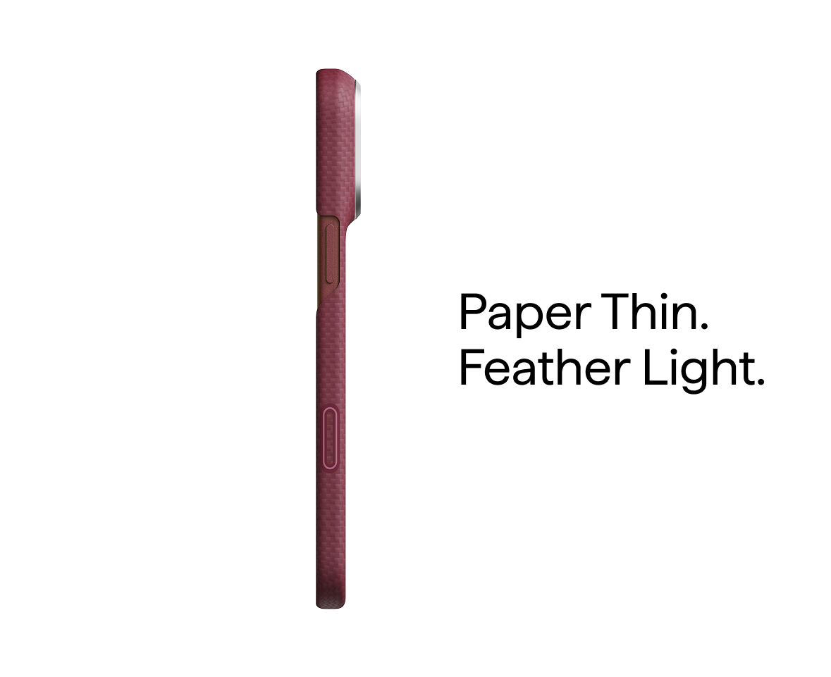 Pitaka Argyle Edge Case for iPhone 18 Pro Max - Burgundy, view 3