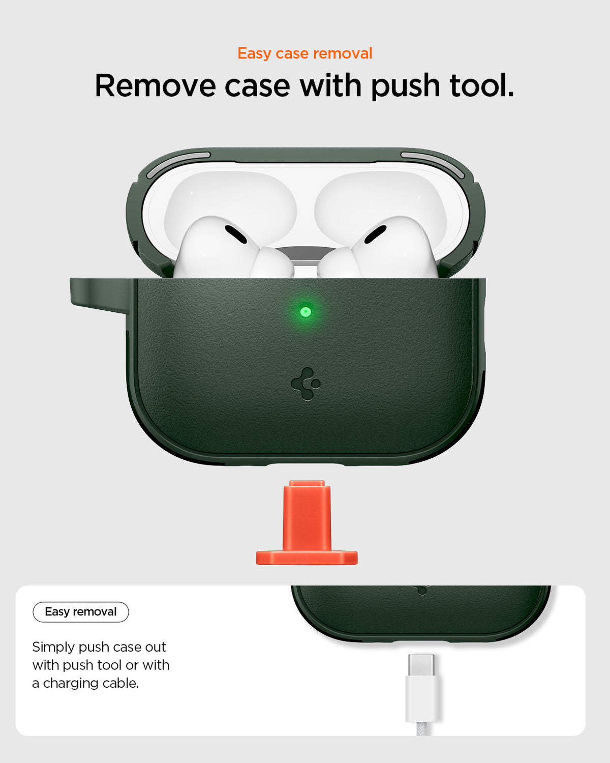Spigen Vault Case for AirPods Pro 3 (2025) - Midnight Green