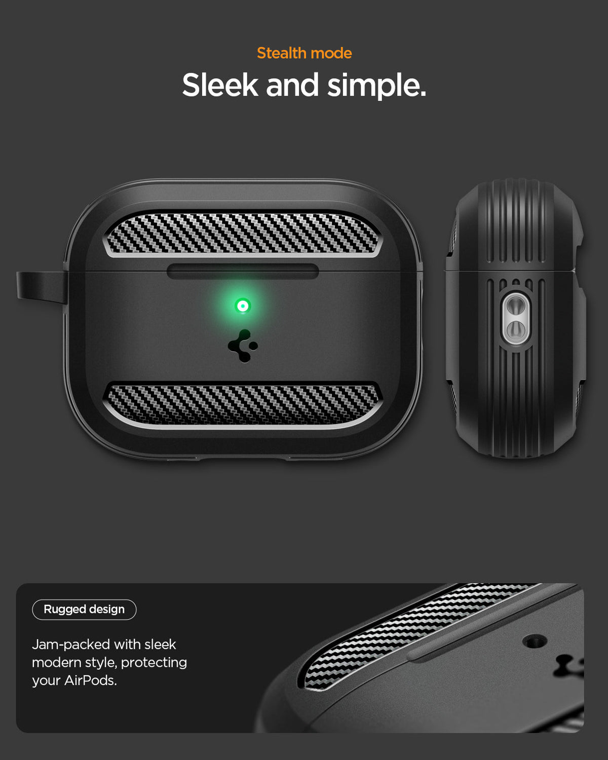 جراب سماعات Spigen Rugged Armor Case for AirPods Pro 3