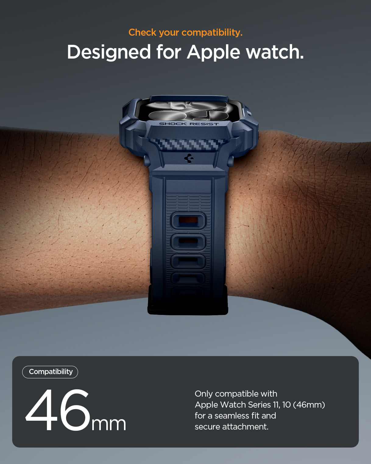 Spigen Rugged Armor Pro 2 Case + Band for Apple Watch Series 11 / 10 46mm