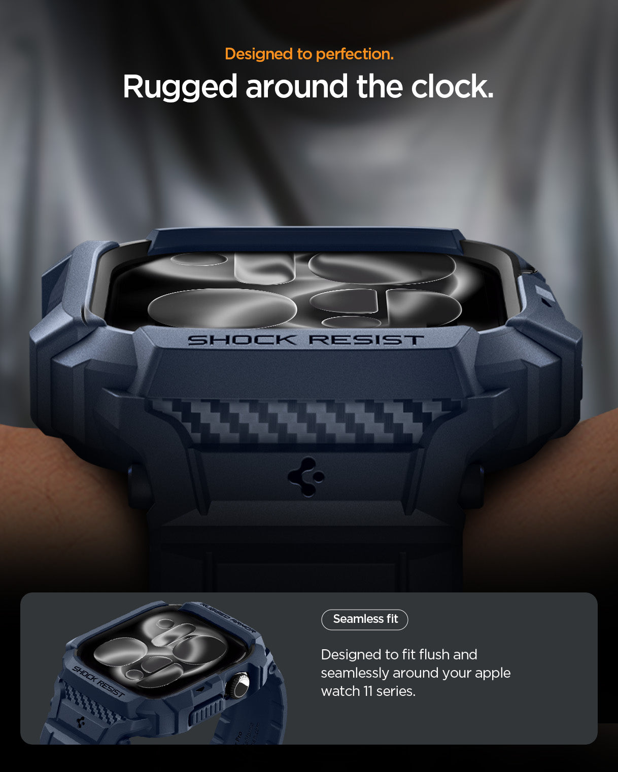 Spigen Rugged Armor Pro 2 Case + Band for Apple Watch Series 11 / 10 46mm