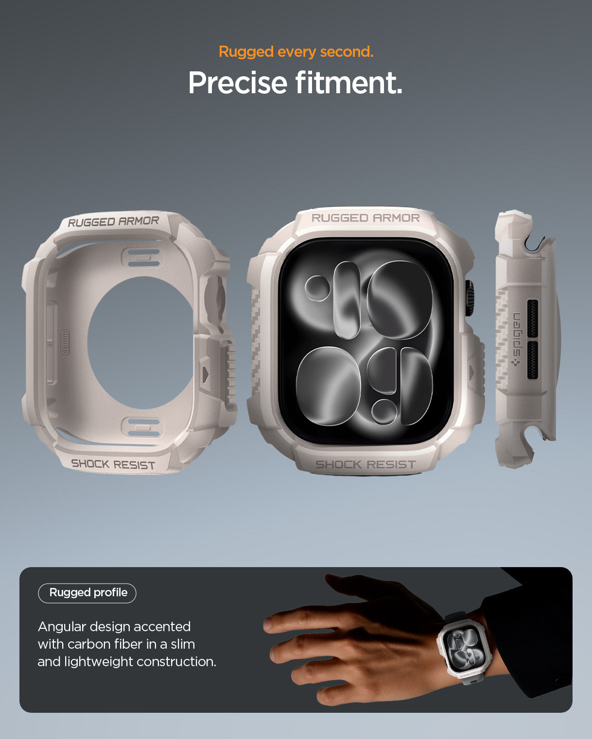 Spigen Rugged Armor 2 Case for Apple Watch Series 11 / Series 10 46mm