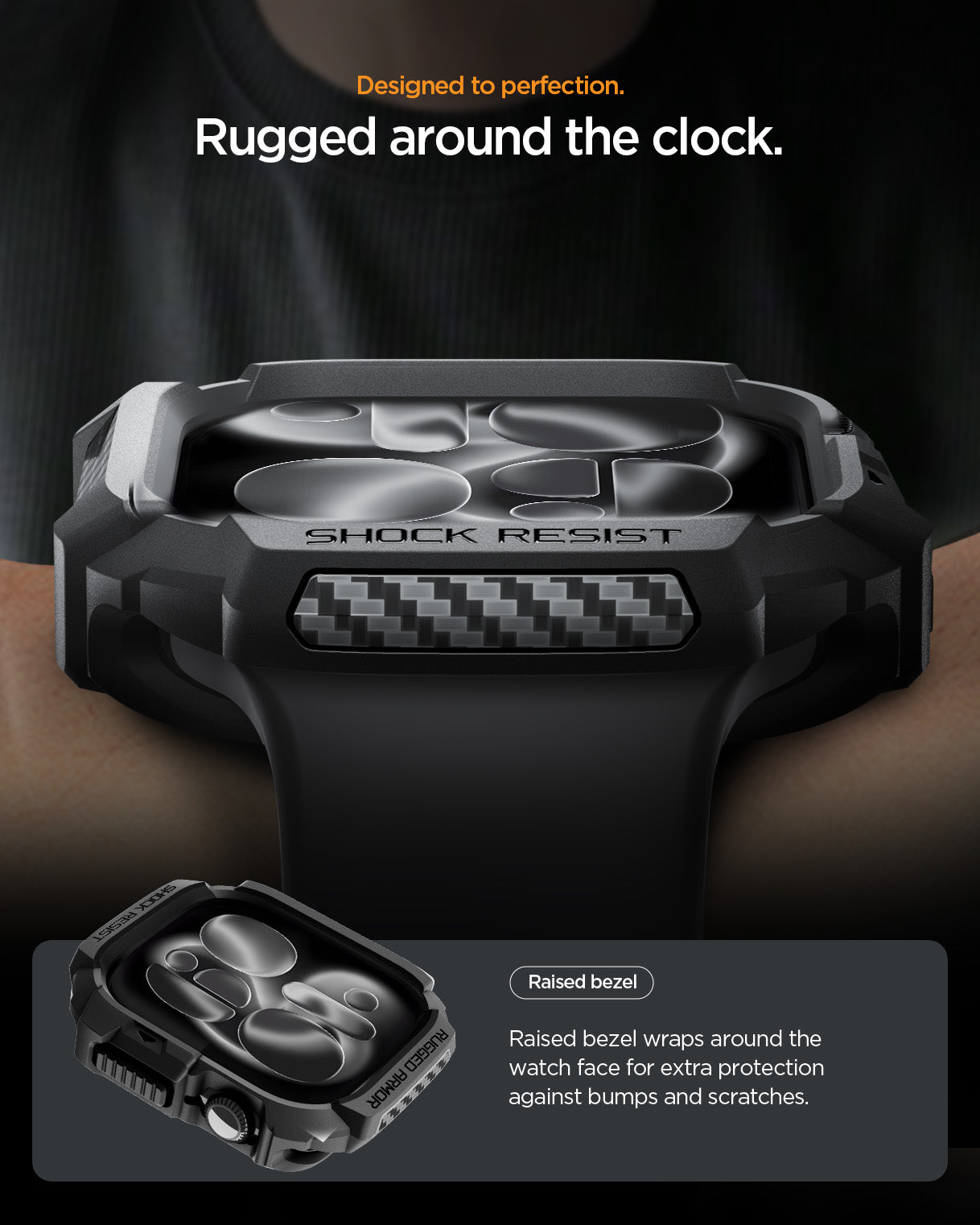 Spigen Rugged Armor 2 Case for Apple Watch Series 11 / Series 10 46mm