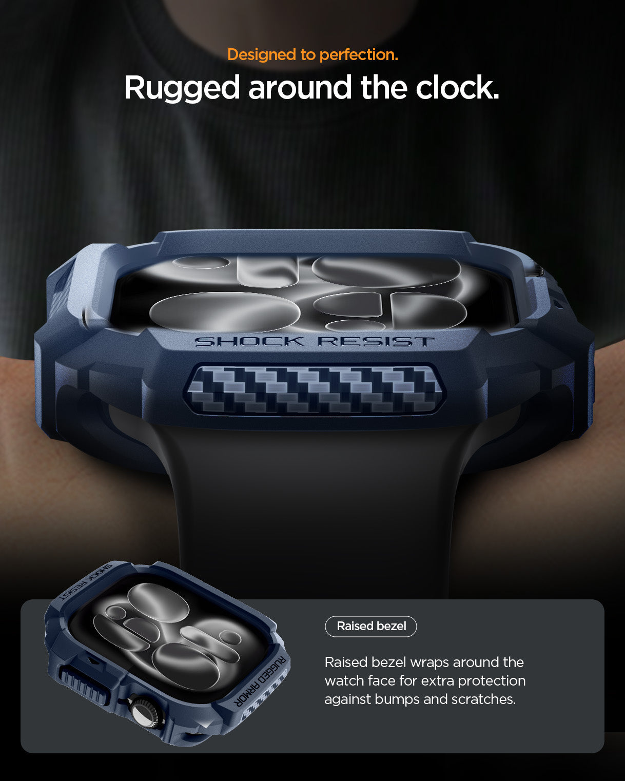 Spigen Rugged Armor 2 Case for Apple Watch Series 11 / Series 10 46mm
