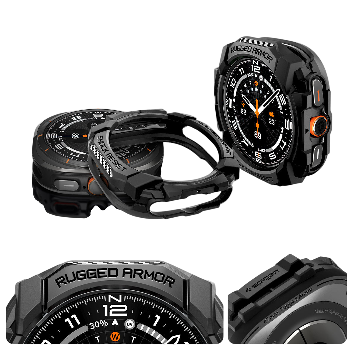 جراب ساعة Spigen Rugged Armor Case for Samsung Watch Ultra 47mm (2025/
