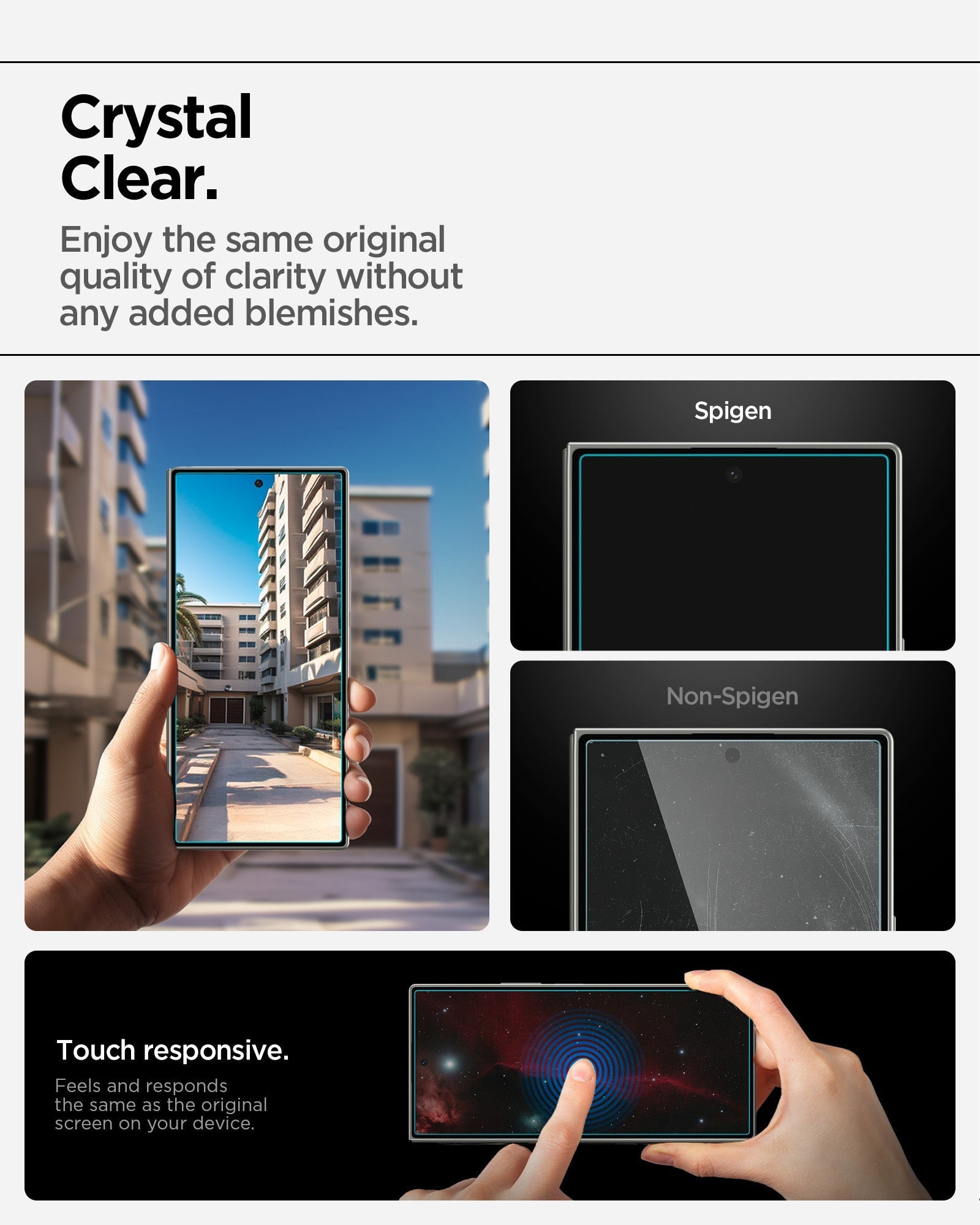 حماية شاشة Spigen GLAS.tR EZ Fit Pro لجهاز Samsung Galaxy Z Fold 7 - عبوة من 2