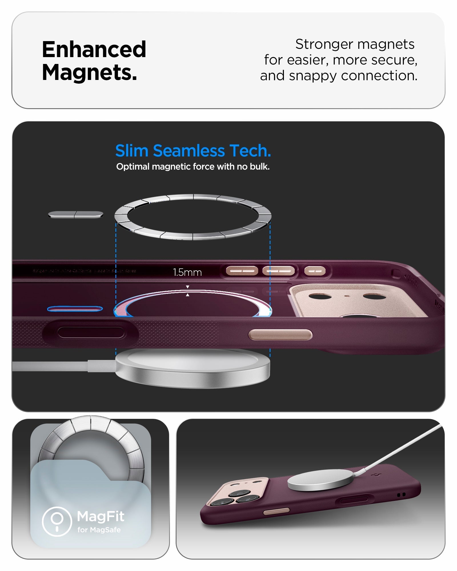 Spigen Nano Pop (Mag Fit) Case for iPhone 17 Pro Max - Burgundy Bean
