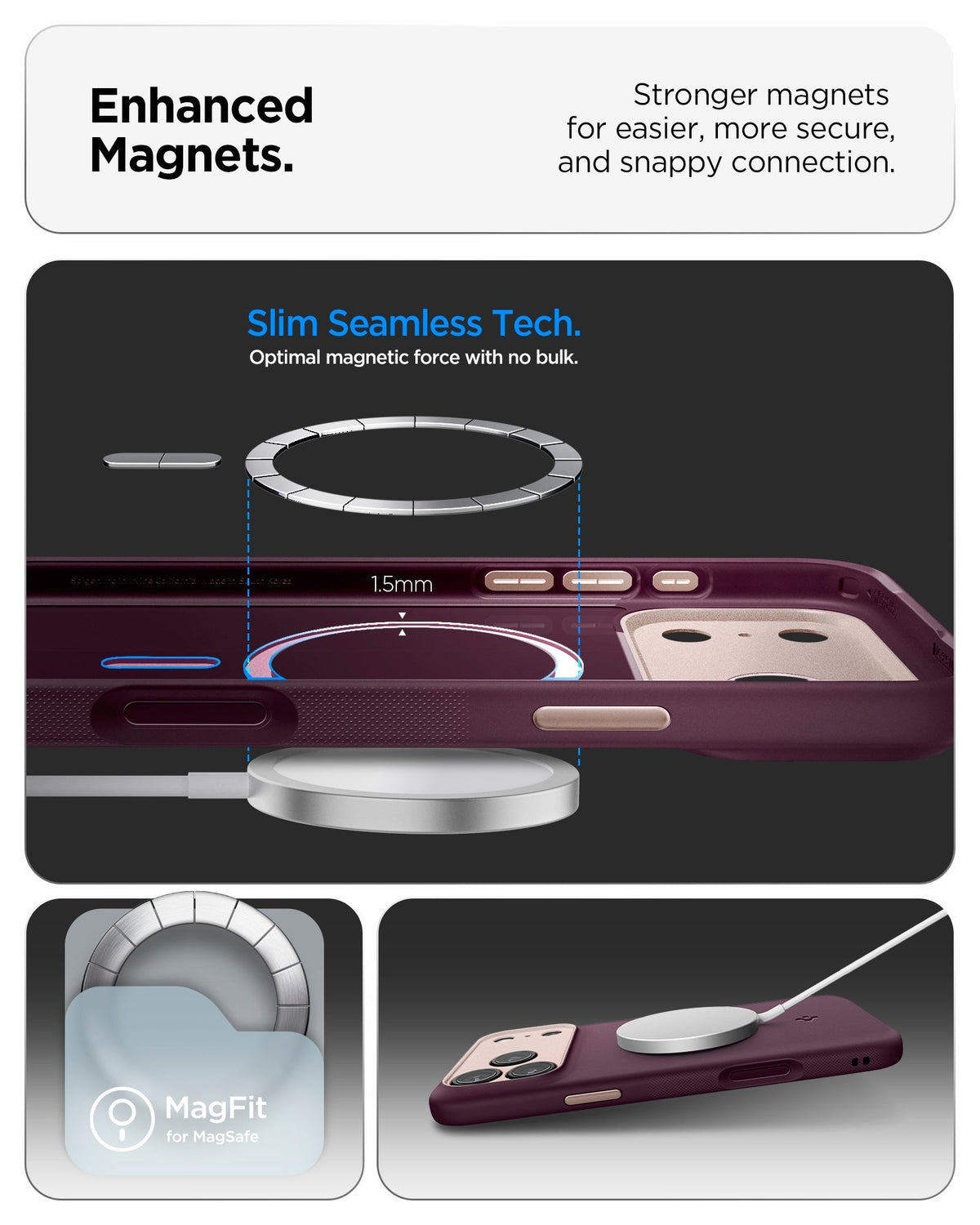 Spigen Nano Pop (Mag Fit) Case for iPhone 17 Pro Max - Burgundy Bean