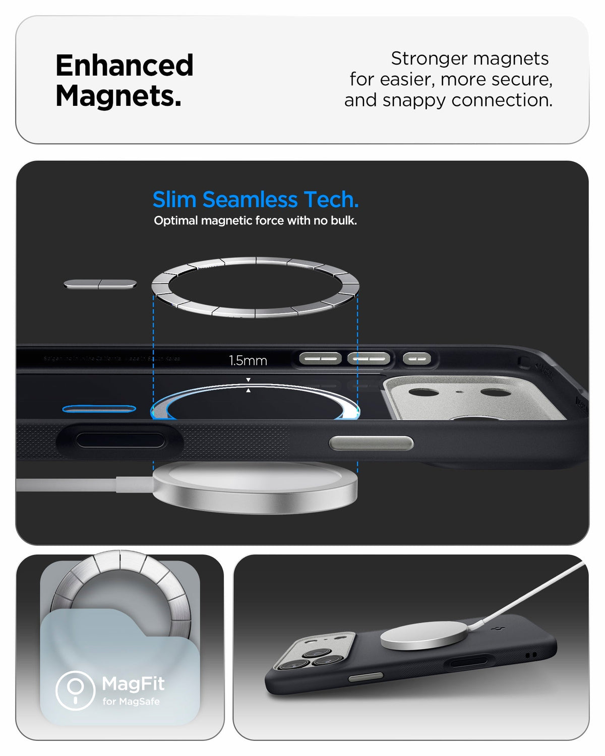 Spigen Nano Pop (Mag Fit) Case for iPhone 17 Pro Max - Black Sesame