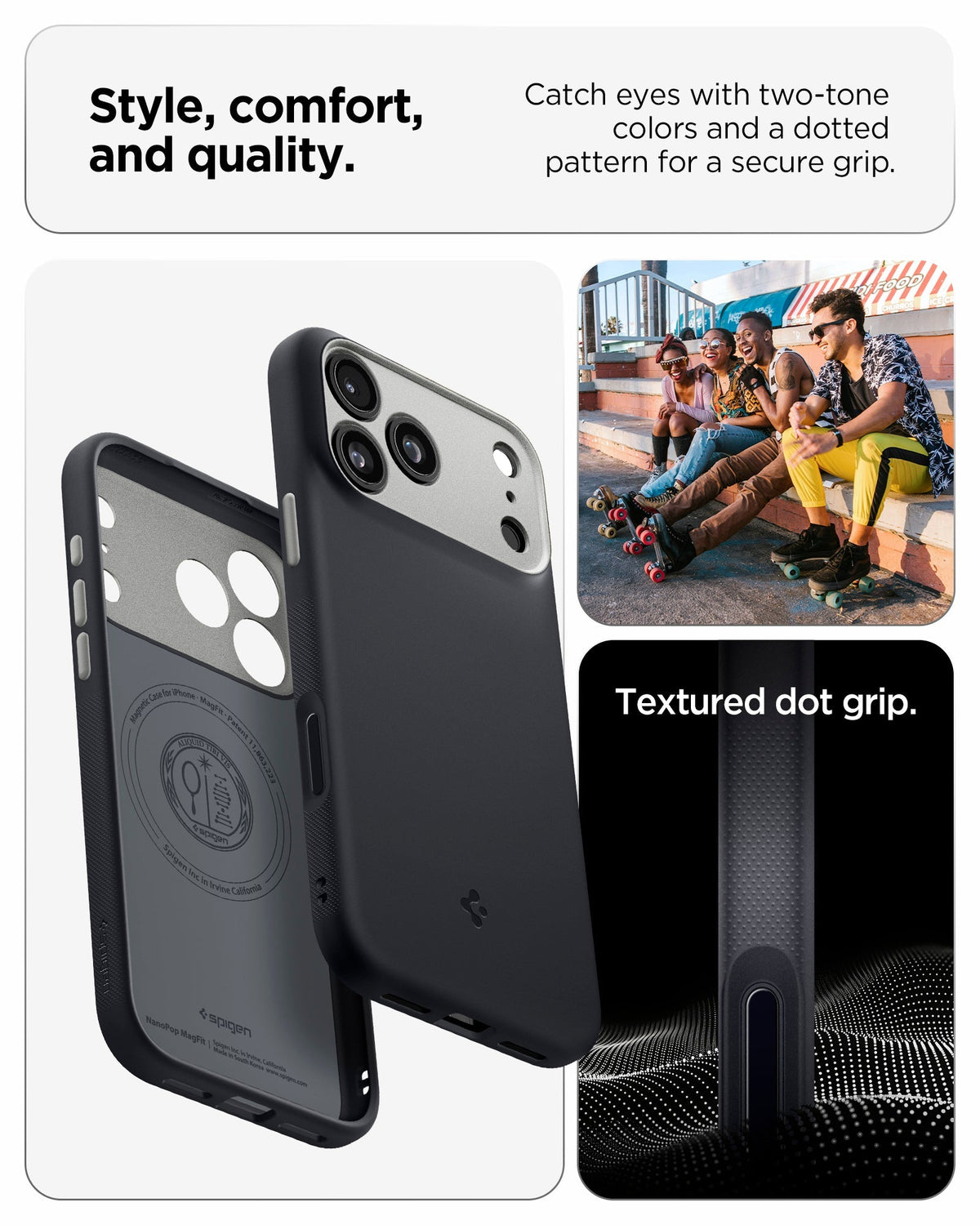 Spigen Nano Pop (Mag Fit) Case for iPhone 17 Pro Max - Black Sesame