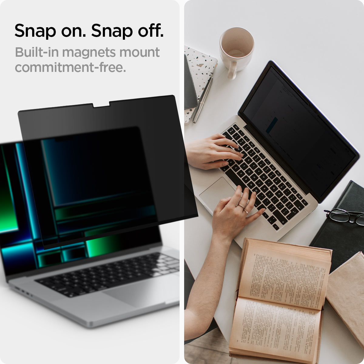 Spigen Safe View Privacy Screen Protector for MacBook Pro (M5 / M4 / M3 / M2 / M1) - MacBook Pro 14-inch #device_macbook-pro-14-inch