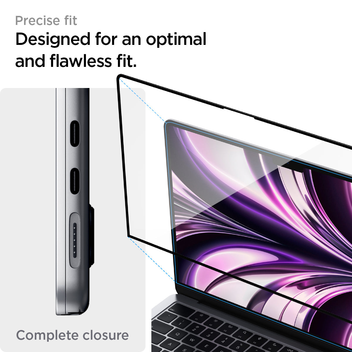 Spigen GLAS.tR SLIM Screen Protector for MacBook Air (M5 / M4 / M3 / M2) - MacBook Air 13-inch #device_macbook-air-13-inch