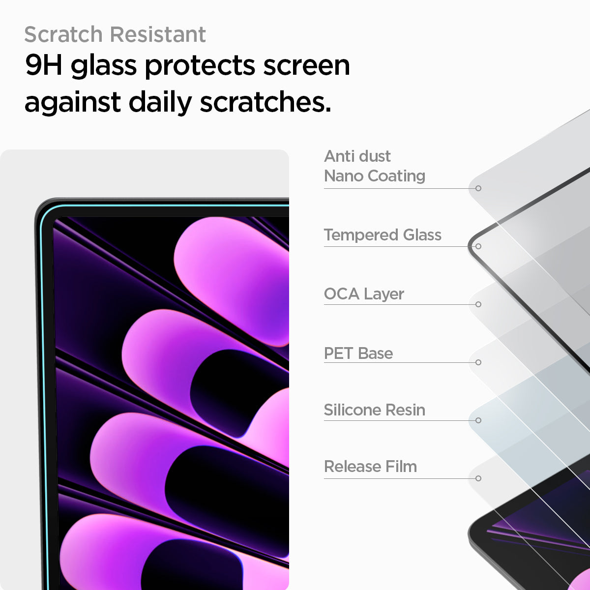 Spigen GLAS.tR SLIM Screen Protector for MacBook Air (M5 / M4 / M3 / M2) - MacBook Air 15-inch #device_macbook-air-15-inch