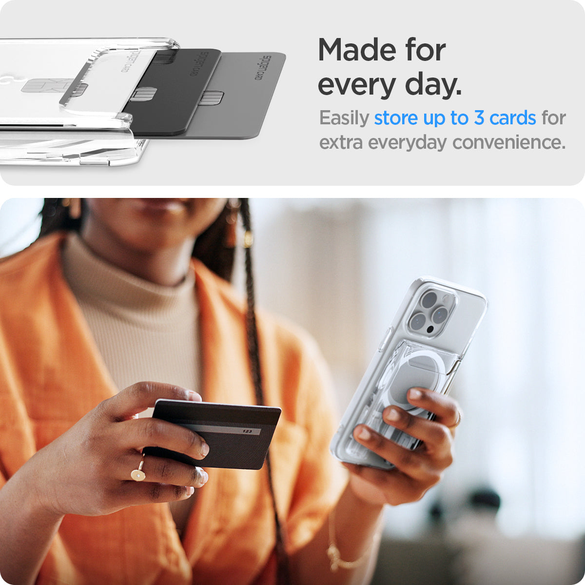 Spigen Ultra Hybrid MagFit Wallet (MagFit) Clear