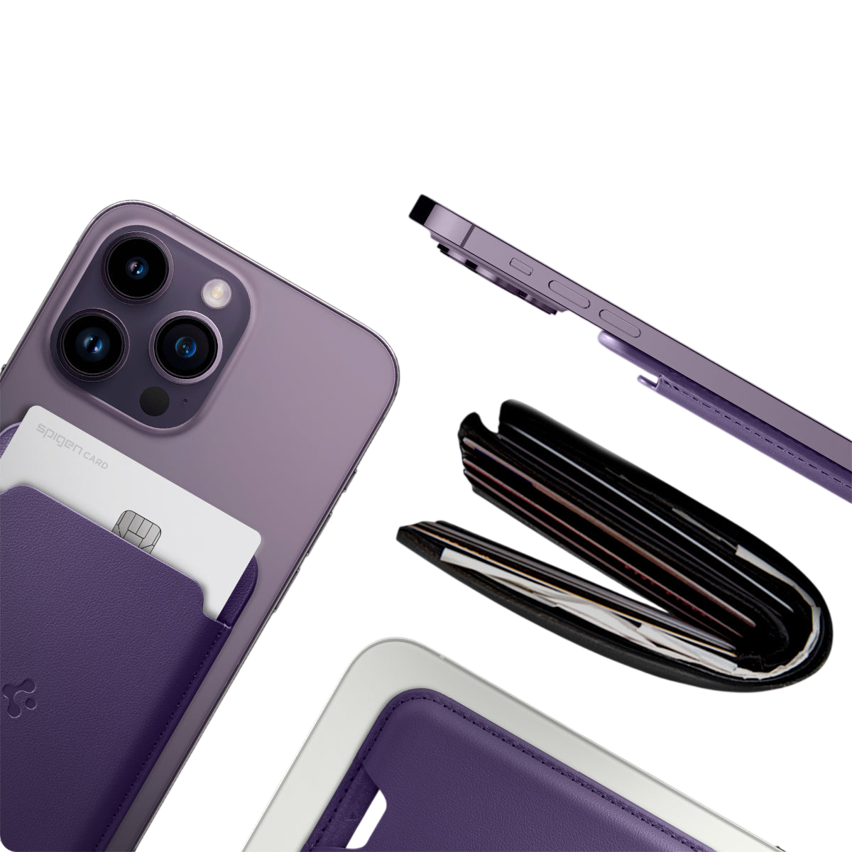 Spigen حامل بطاقات MagSafe طراز Valentinus (MagFit)
