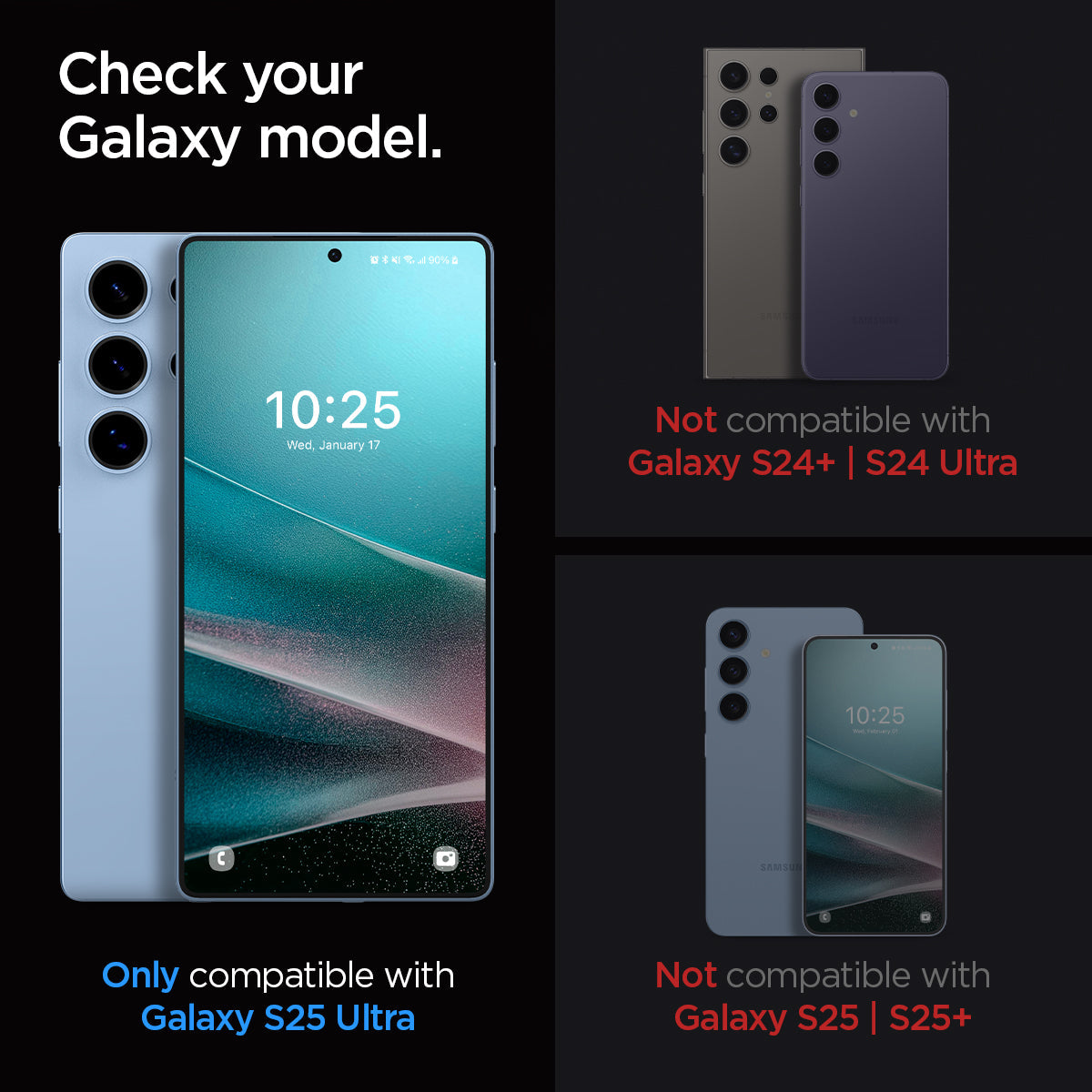 واقي شاشة Spigen GLAS.tR EZ Fit | Privacy Screen Protector (2-Pack) fo