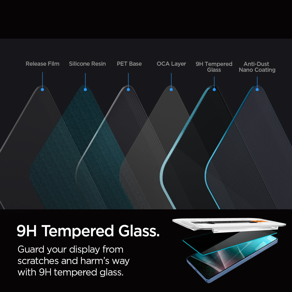 واقي شاشة Spigen GLAS.tR EZ Fit | Privacy Screen Protector (2-Pack) fo