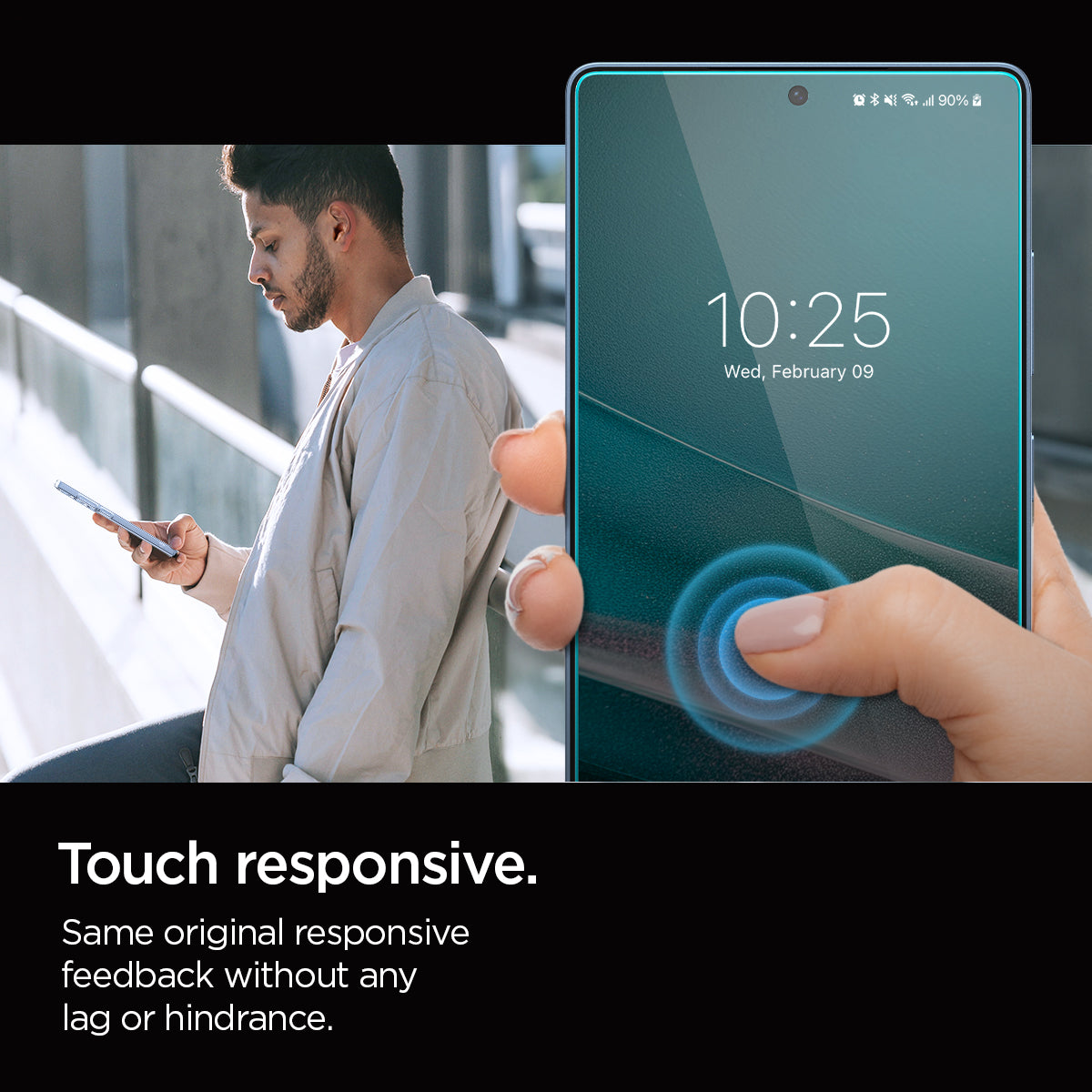 واقي شاشة Spigen GLAS.tR EZ Fit | Privacy Screen Protector (2-Pack) fo