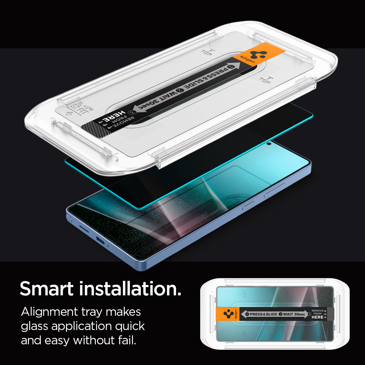 واقي شاشة Spigen GLAS.tR EZ Fit | Privacy Screen Protector (2-Pack) fo