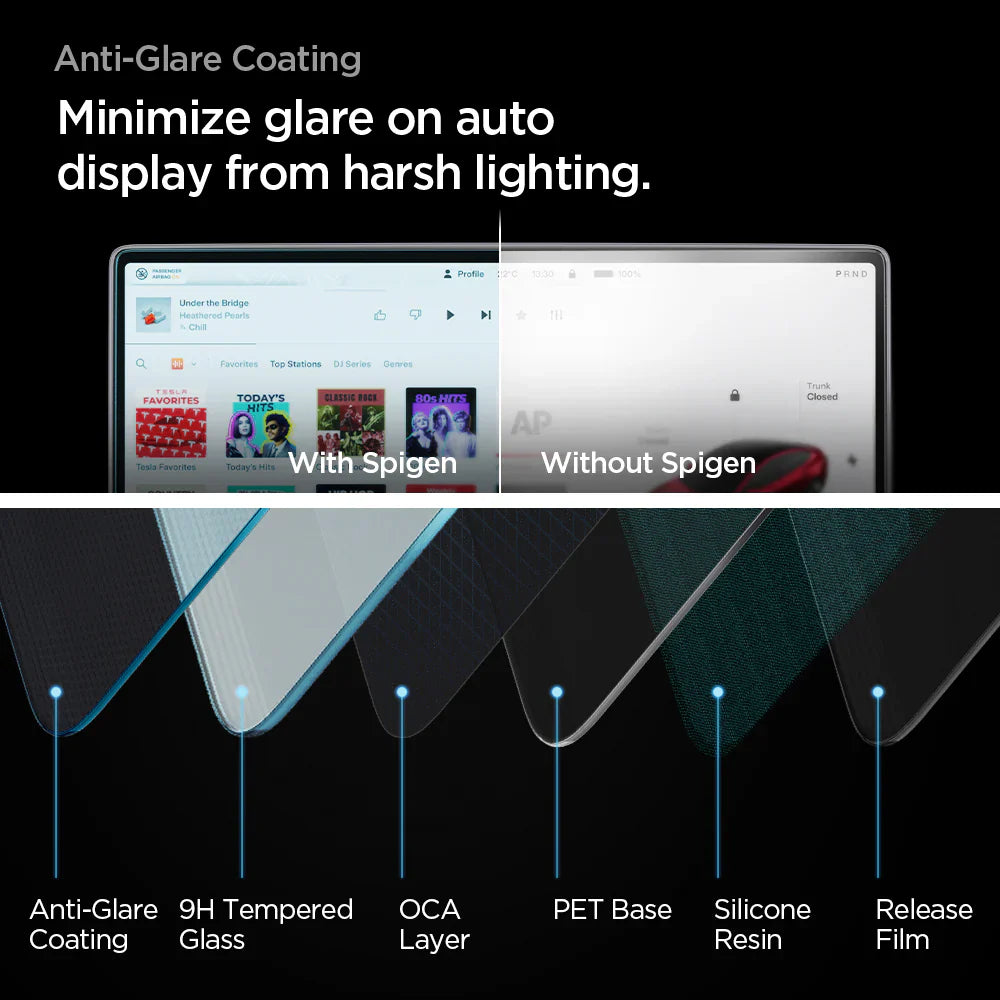 واقي شاشة Spigen Tempered Glass Spigen Tesla tR Slim Anti Glare Screen