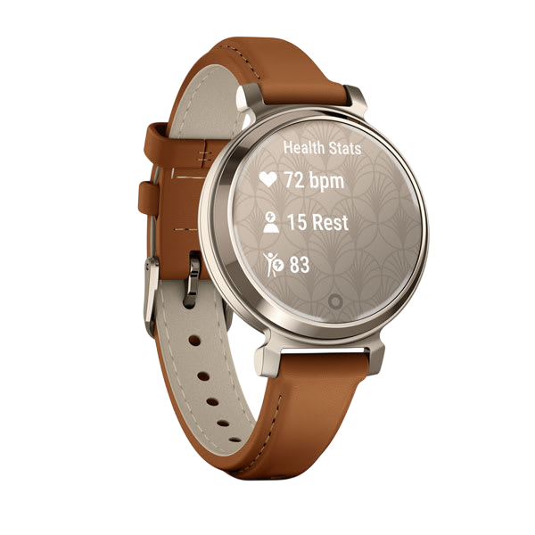 Garmin Lily 2 - Cream Gold / Tan Leather