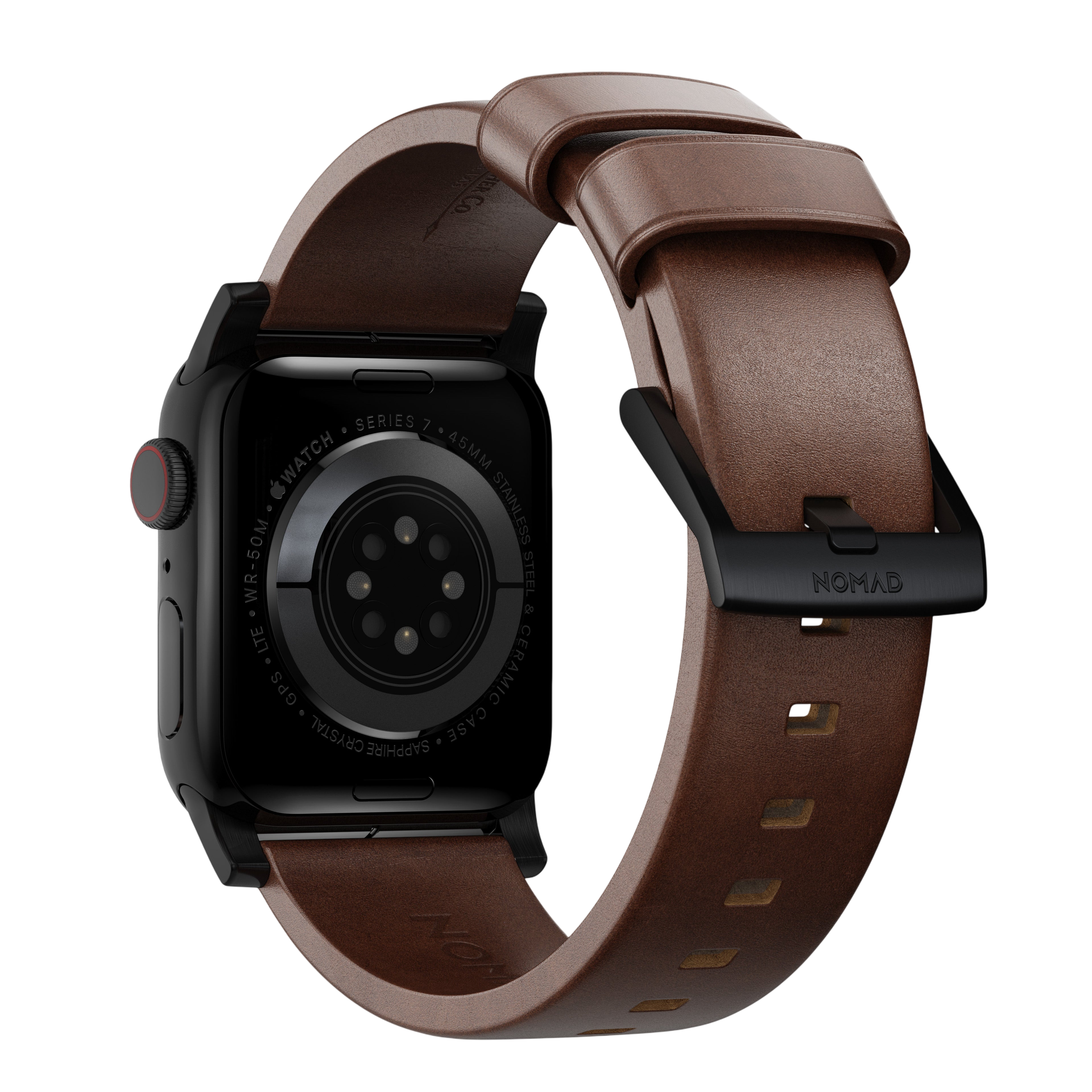Nomad Modern Leather Band for Apple Watch Ultra 3 / 2 / 1 - 49mm - Rustic Brown