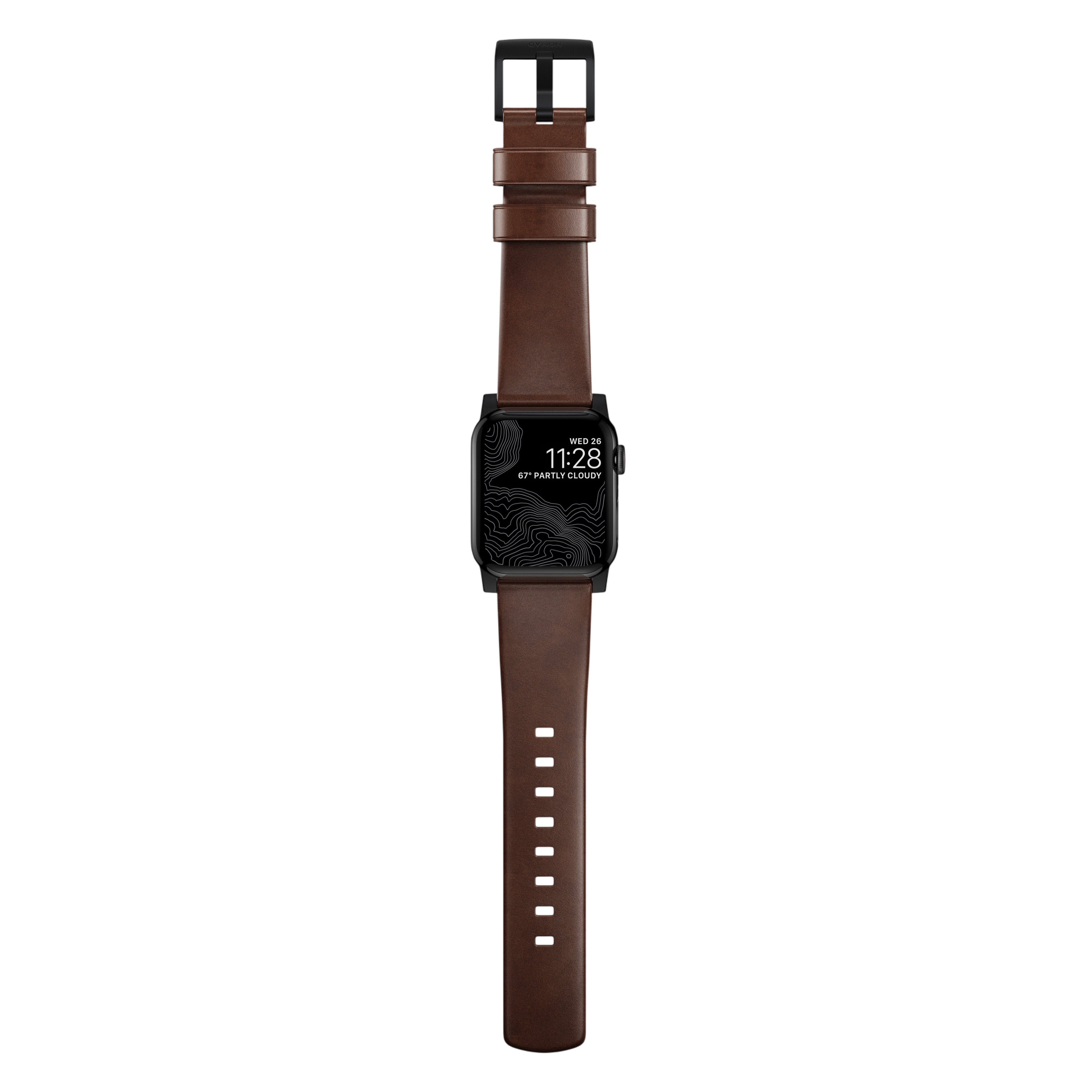 Nomad Modern Leather Band for Apple Watch Ultra 3 / 2 / 1 - 49mm - Rustic Brown