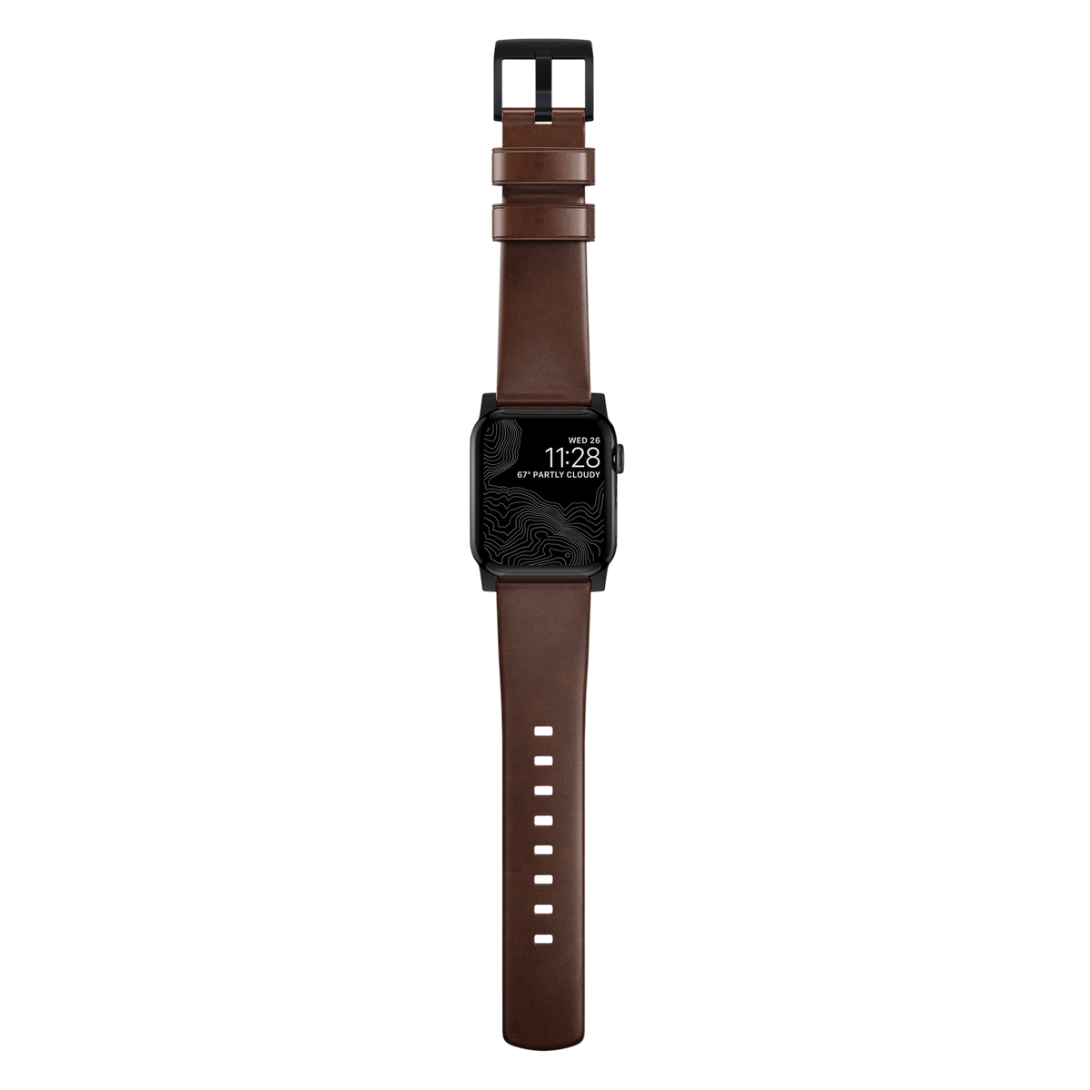 Nomad Modern Leather Band for Apple Watch Ultra 3 / 2 / 1 - 49mm - Rustic Brown