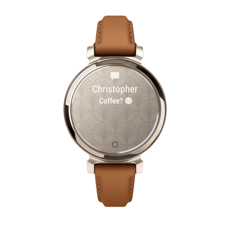Garmin Lily 2 - Cream Gold / Tan Leather