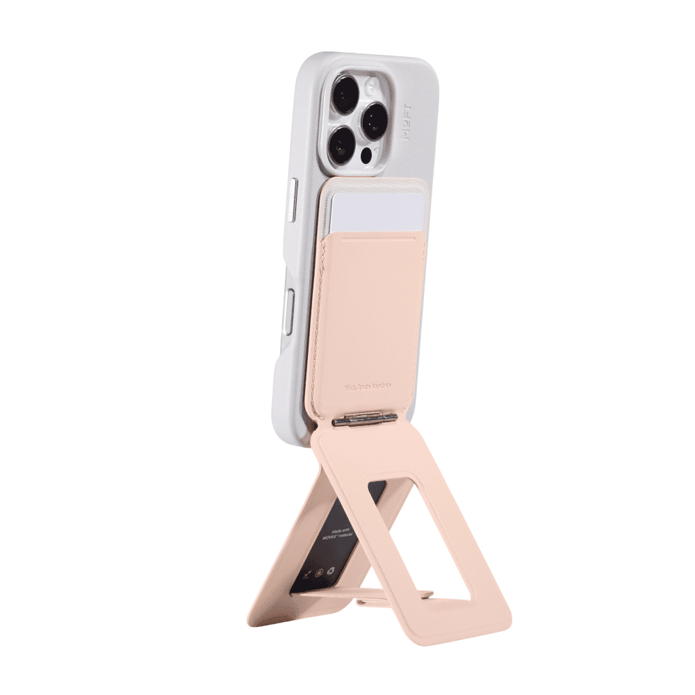 Moft Snap Phone Tripod Wallet MOVAS™ - MagSafe Compatible - Peach pink