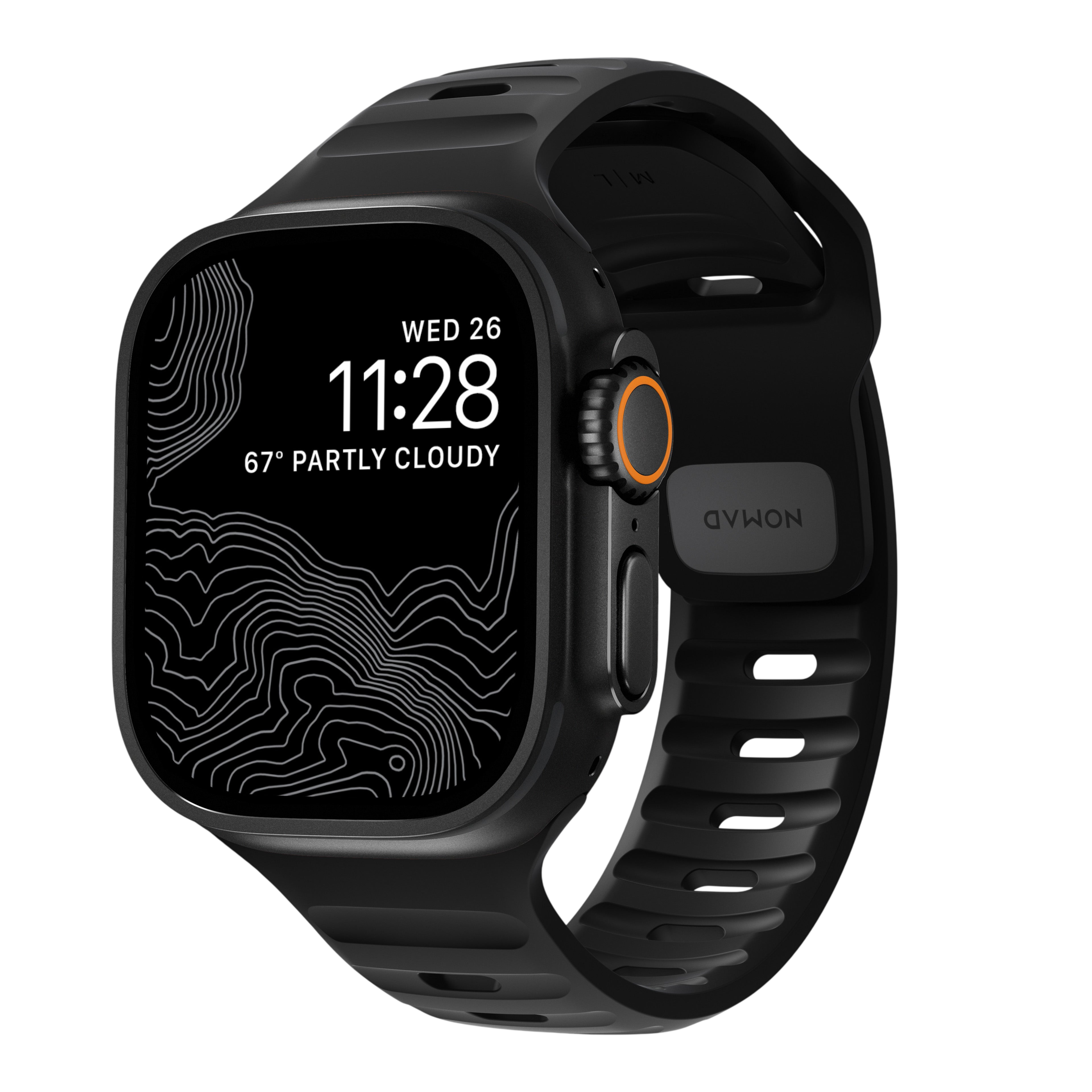 Nomad Waterproof Sport Band for Apple Watch 49mm / 46mm / 45mm - Black