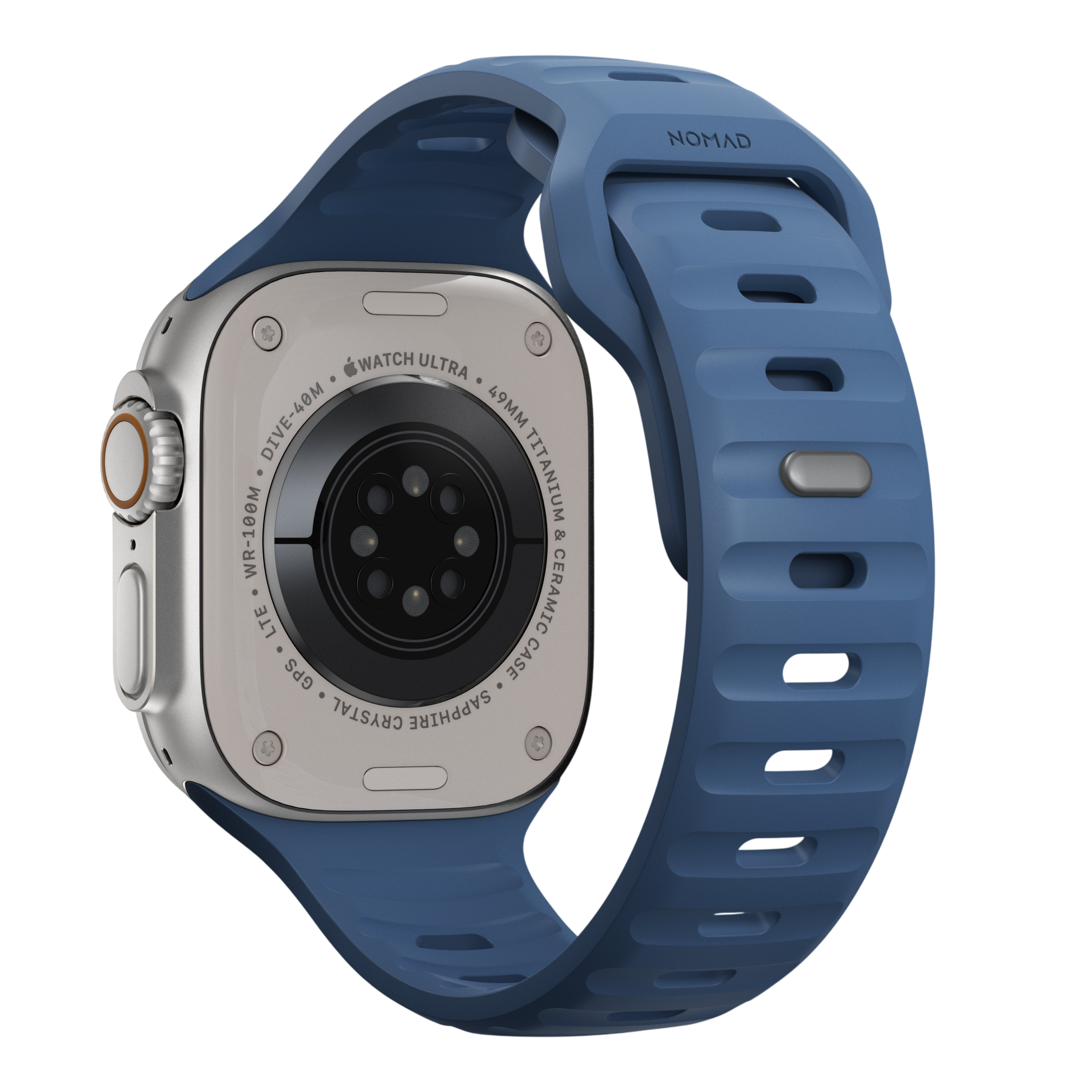 Nomad Waterproof Sport Band for Apple Watch 49mm / 46mm / 45mm - Naval Blue