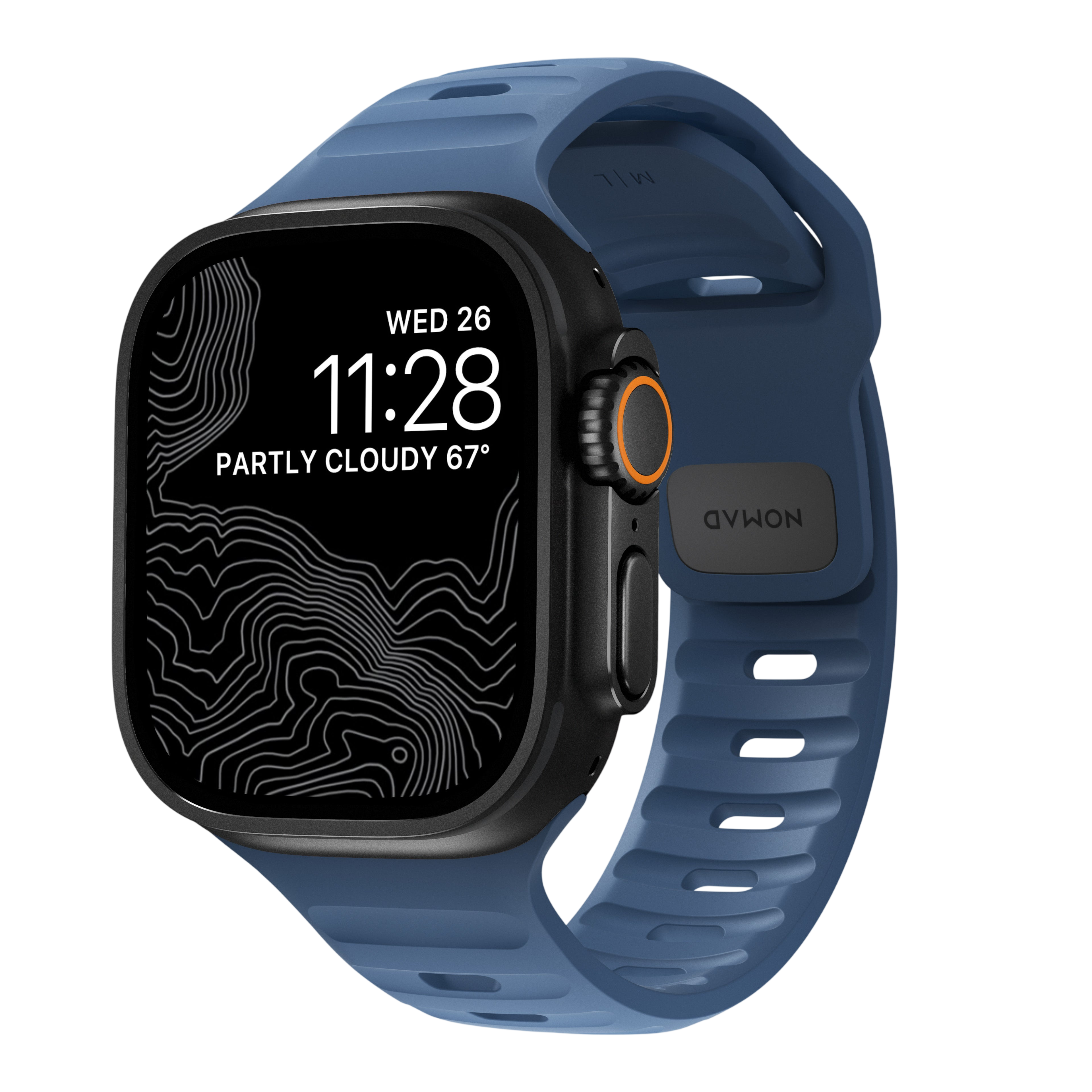 Nomad Waterproof Sport Band for Apple Watch 49mm / 46mm / 45mm - Naval Blue