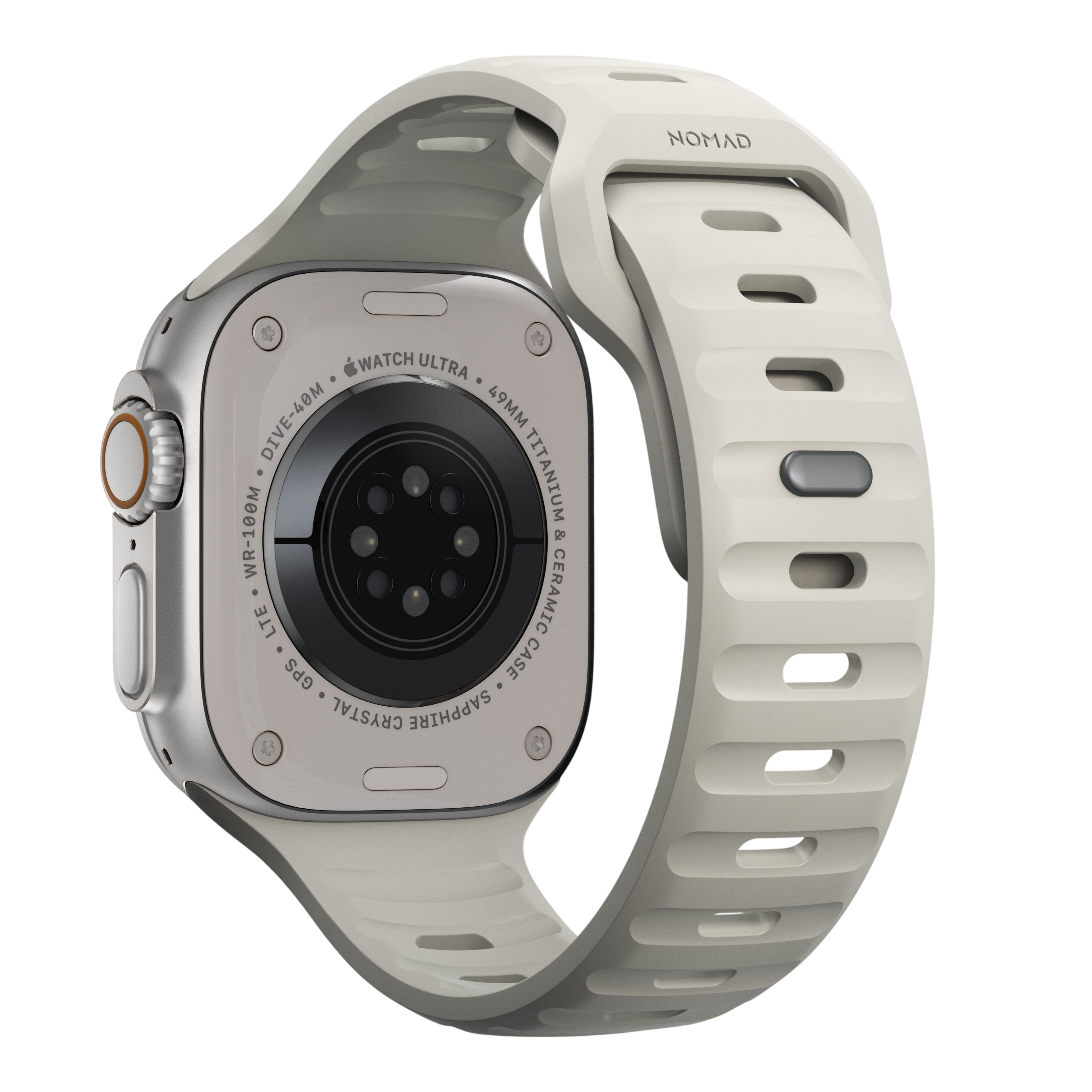 Nomad Waterproof Sport Band for Apple Watch 49mm / 46mm / 45mm - Stone