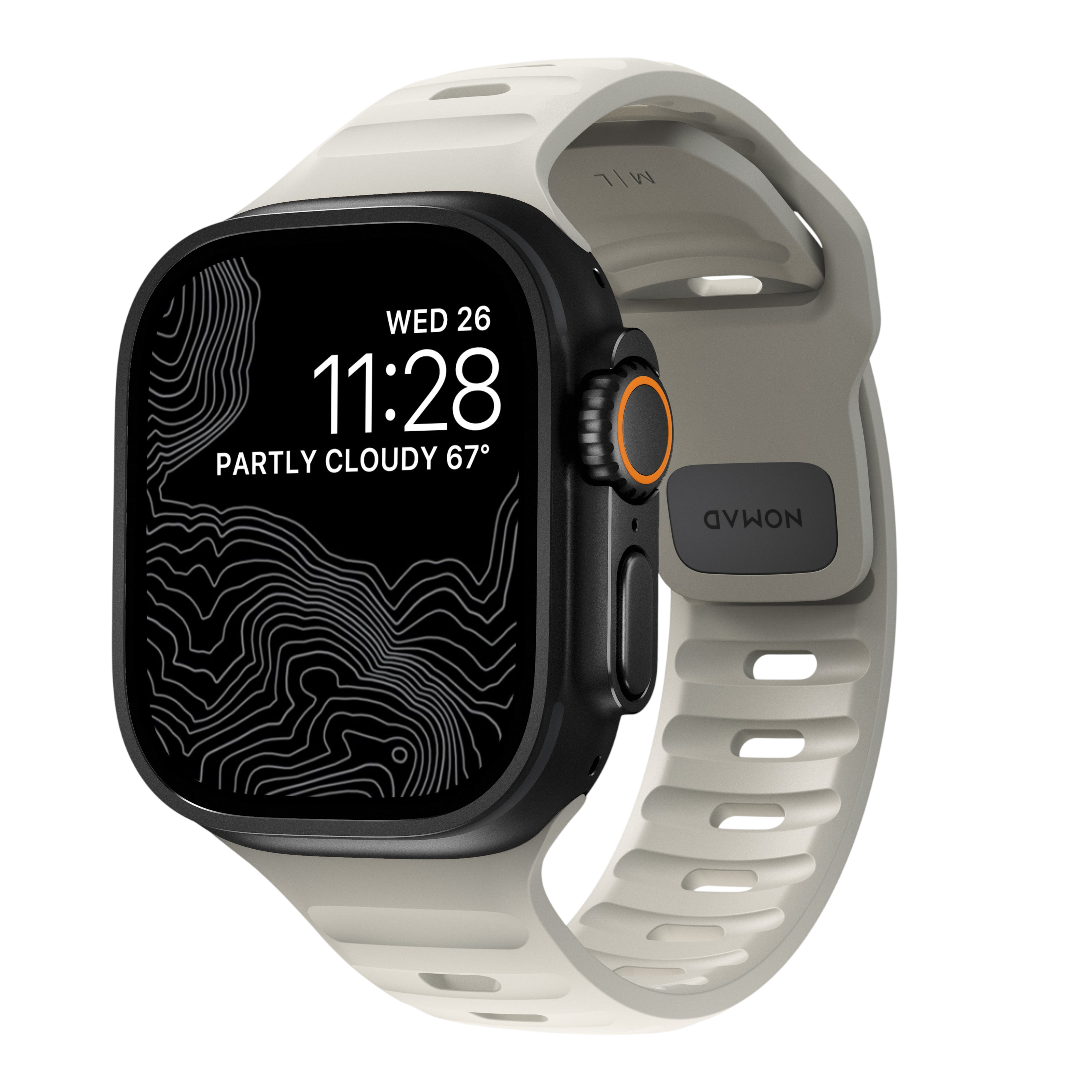 Nomad Waterproof Sport Band for Apple Watch 49mm / 46mm / 45mm - Stone
