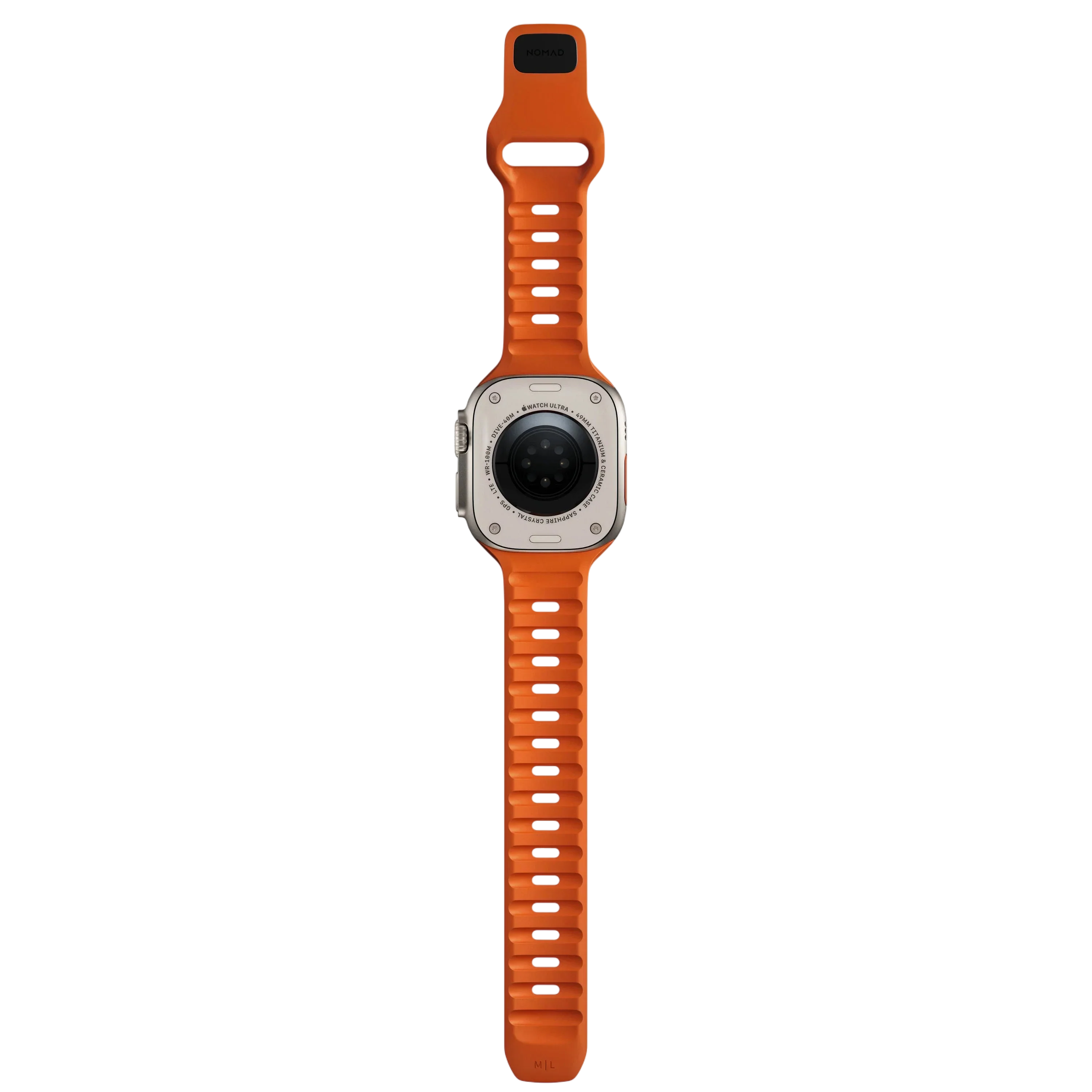 Nomad Waterproof Sport Band for Apple Watch 49mm / 46mm / 45mm - Ultra Orange