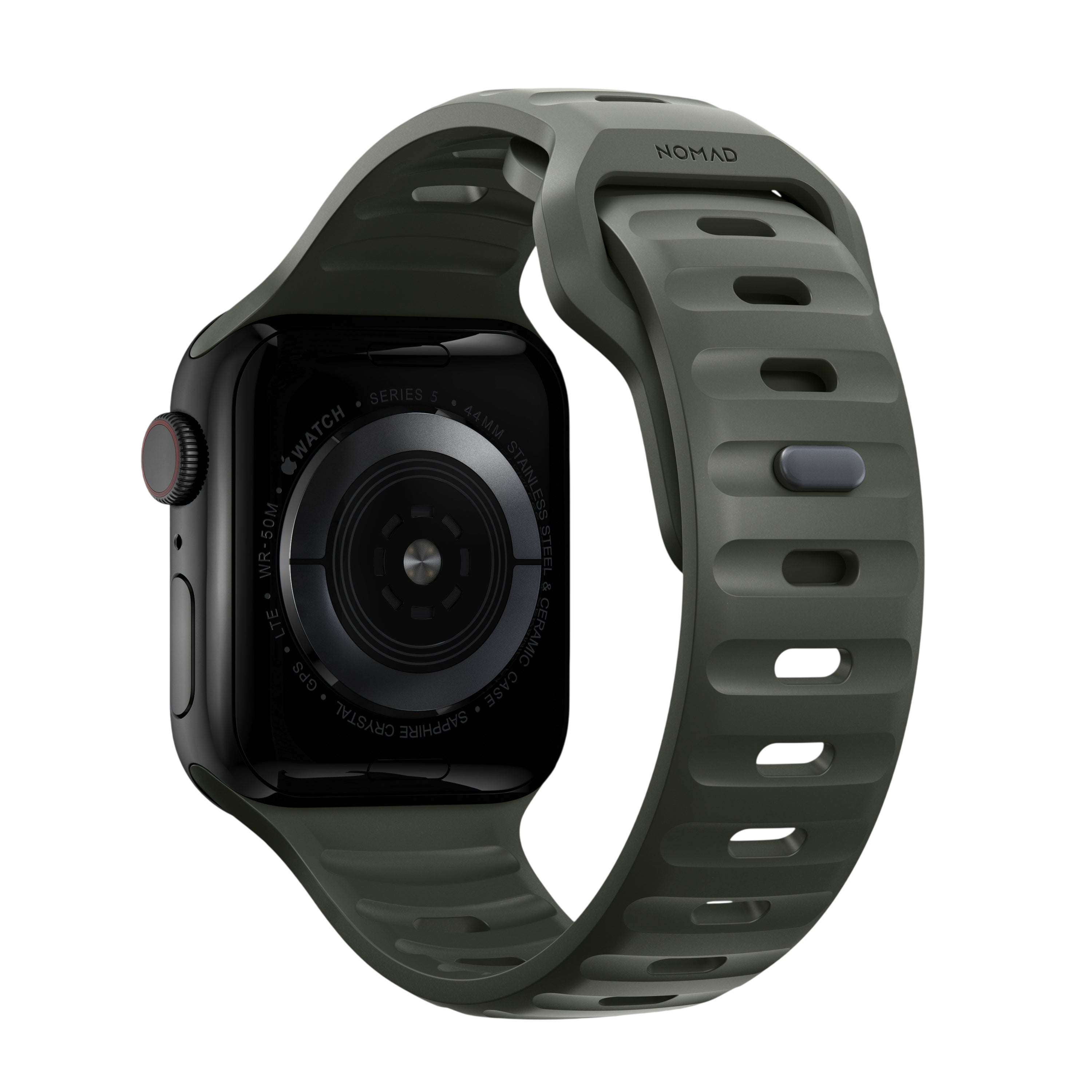 Nomad Waterproof Sport Band for Apple Watch 49mm / 46mm / 45mm - Ash Green