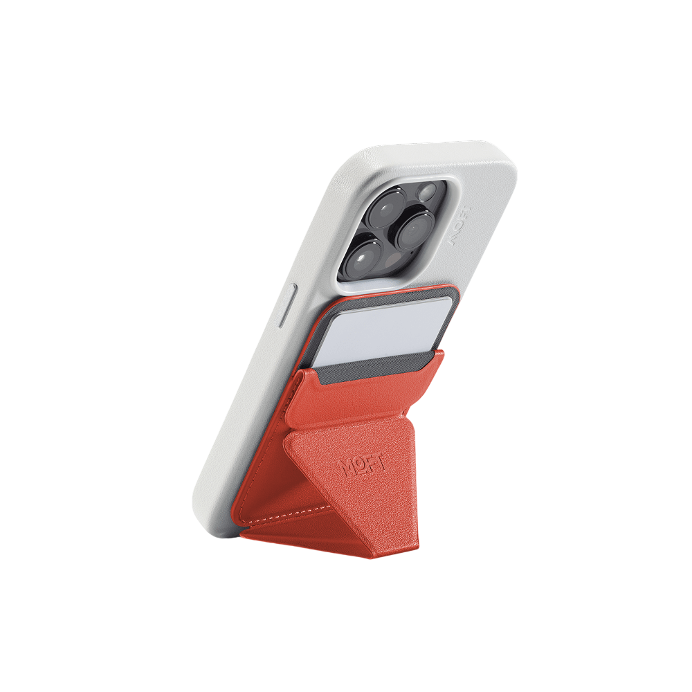 Moft Snap-on Phone Stand & Wallet MOVAS™ - MagSafe Compatible - Ready Red