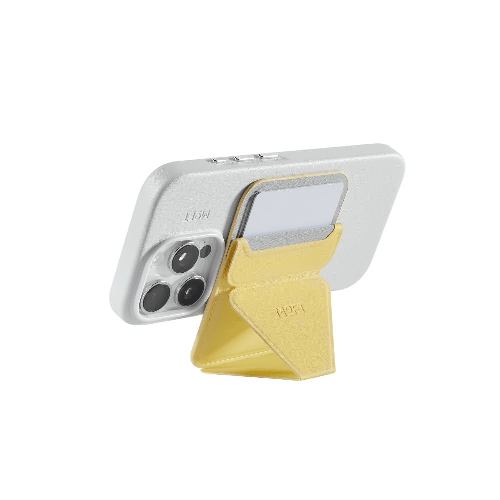 Moft Snap-on Phone Stand & Wallet MOVAS™ - MagSafe Compatible - Wonder Yellow