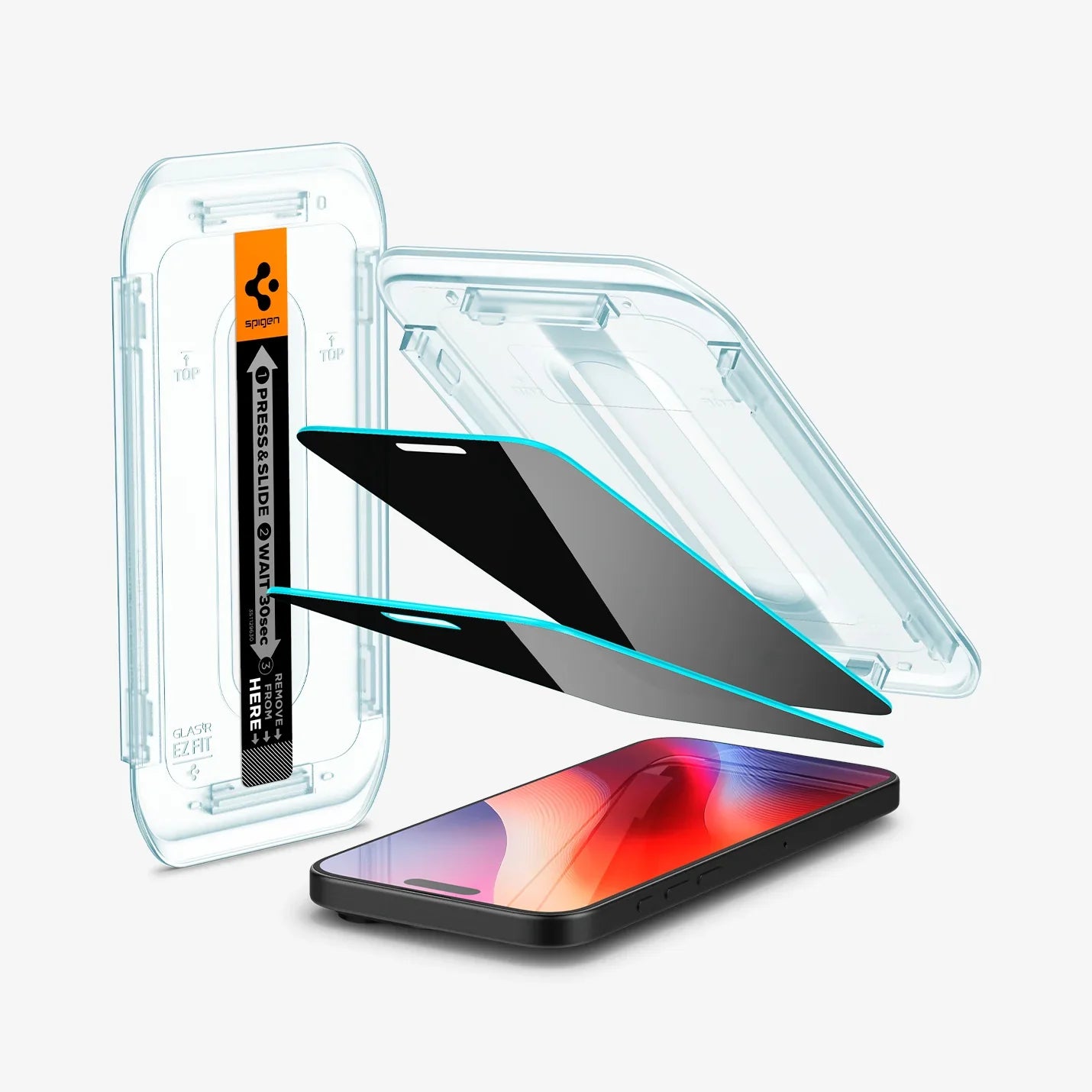 Spigen iPhone 16 Pro Screen Protector - GLAS.tR EZ Fit Privacy - 2 Pack