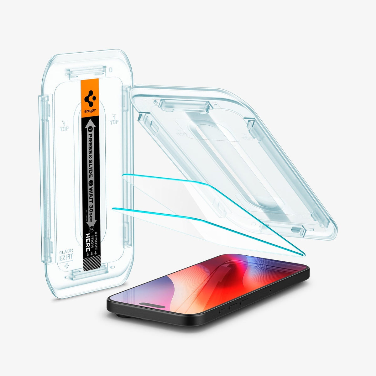 واقي شاشة Spigen iPhone 16 Pro Screen Protector - GLAS.tR EZ Fit - 2 P