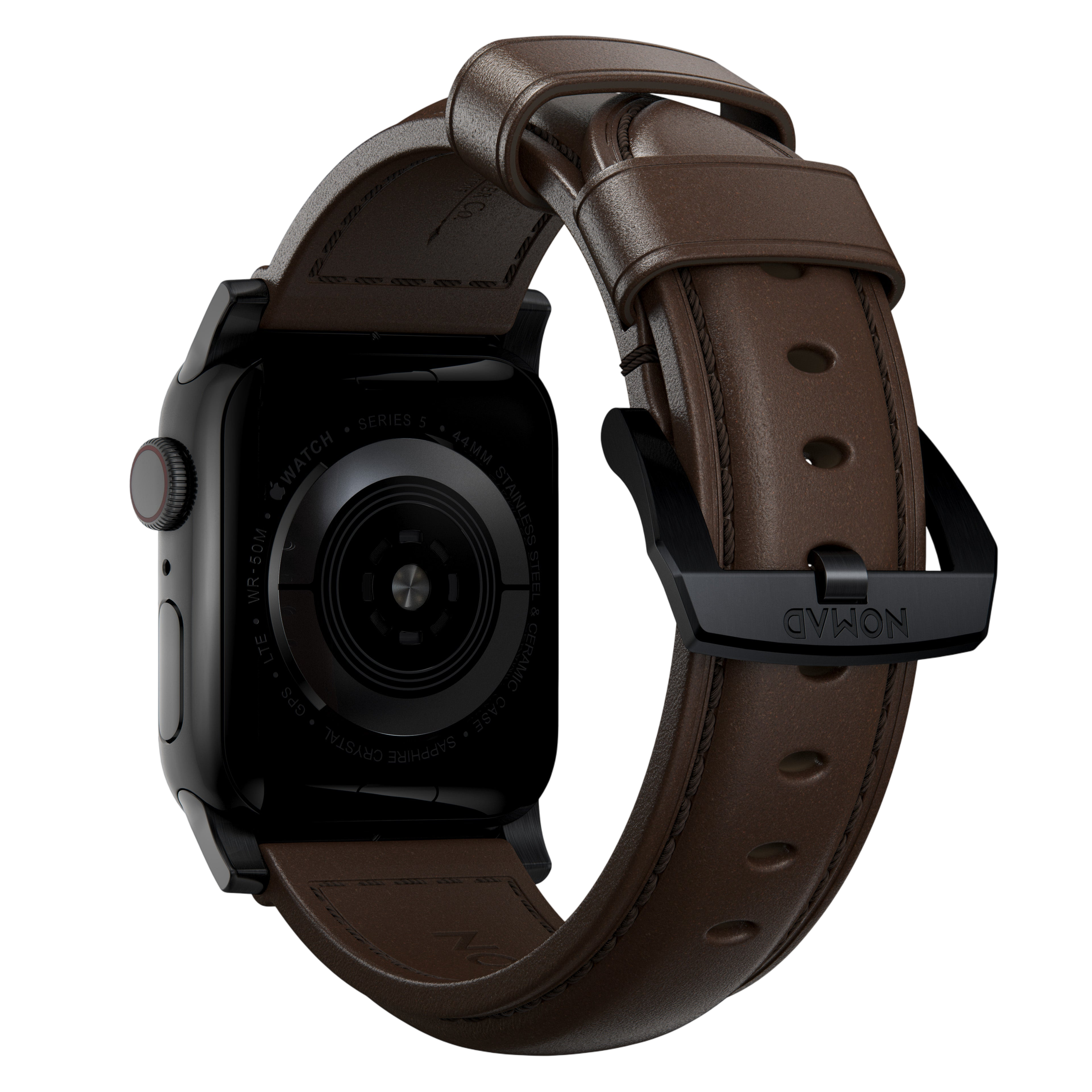 Nomad Traditional Leather Band for Apple Watch 49mm / 46mm / 45mm - Black Hardware #hardware_black-hardware