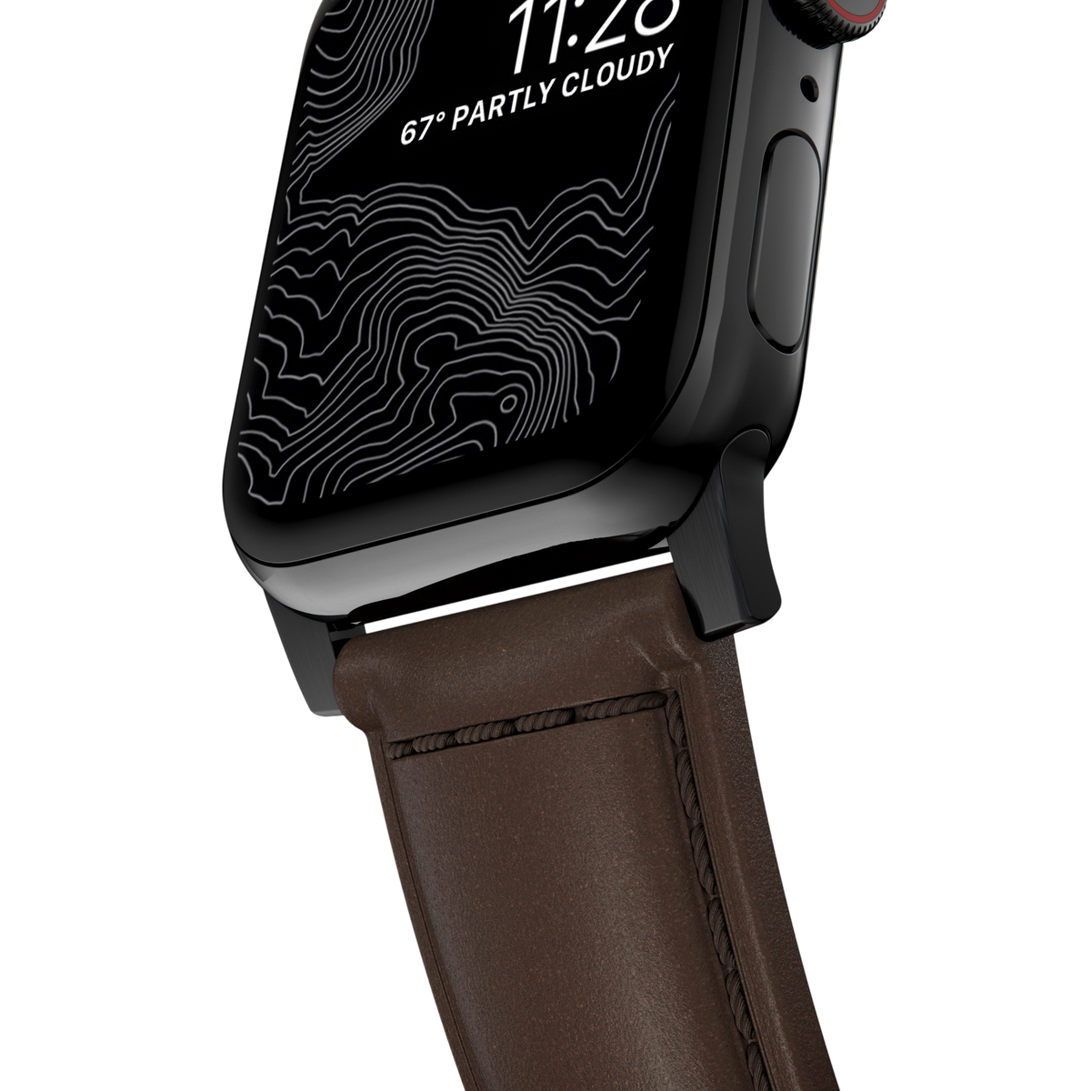 Nomad Traditional Leather Band for Apple Watch 49mm / 46mm / 45mm - Black Hardware