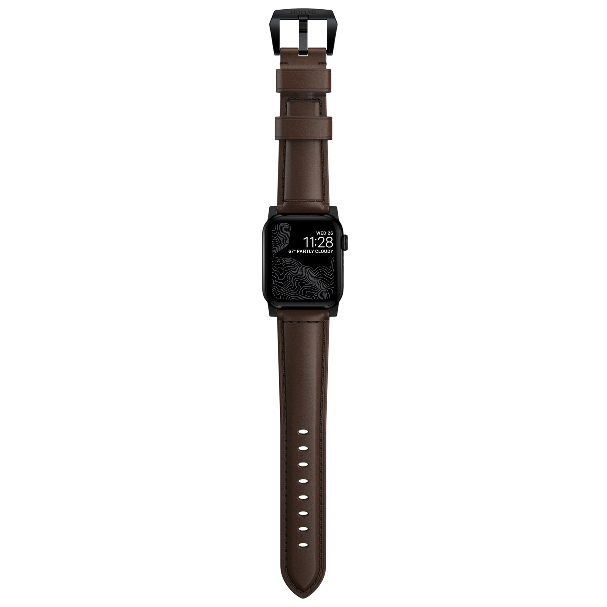 Nomad Traditional Leather Band for Apple Watch 49mm / 46mm / 45mm - Black Hardware