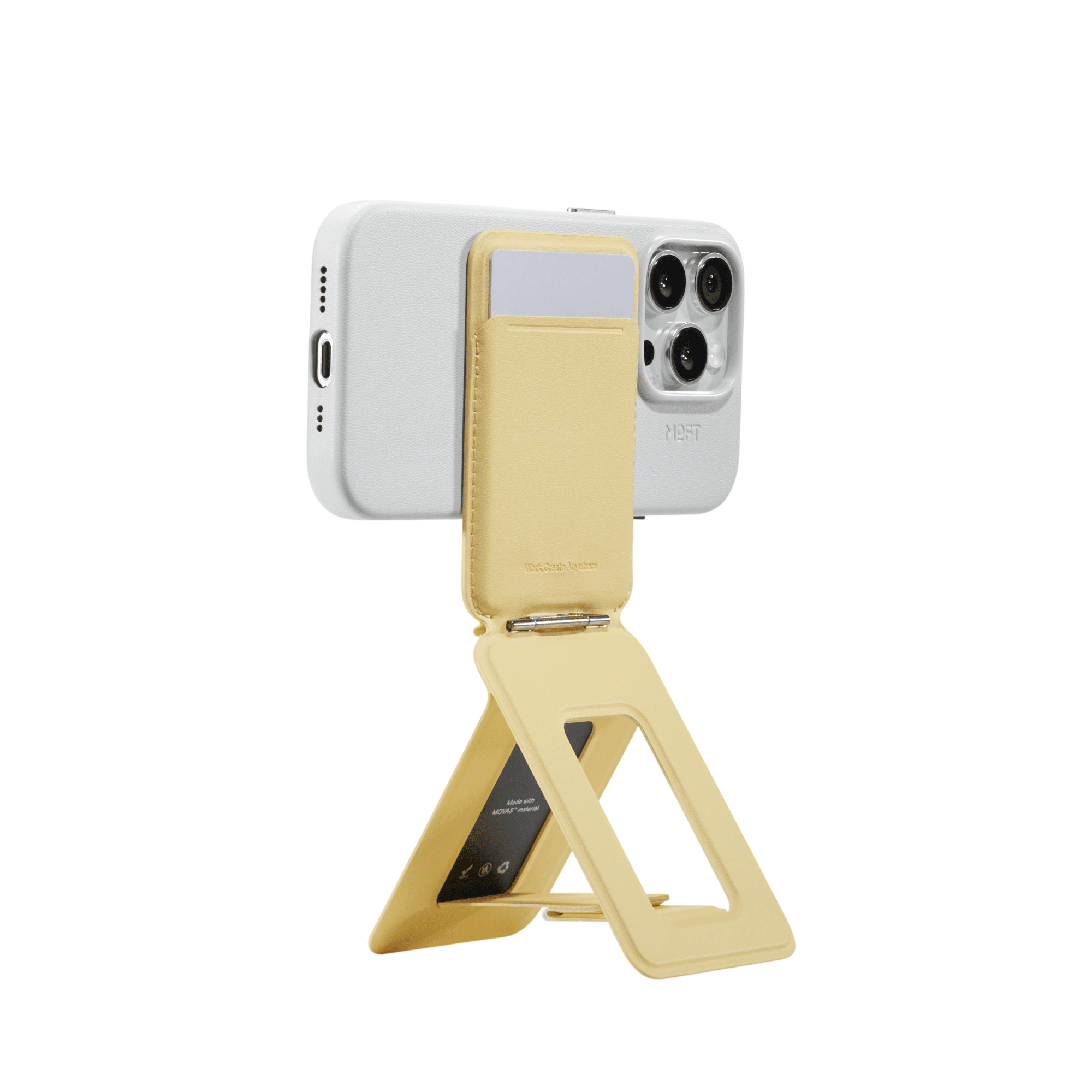 Moft Snap Phone Tripod Wallet MOVAS™ - MagSafe Compatible - Wonder Yellow