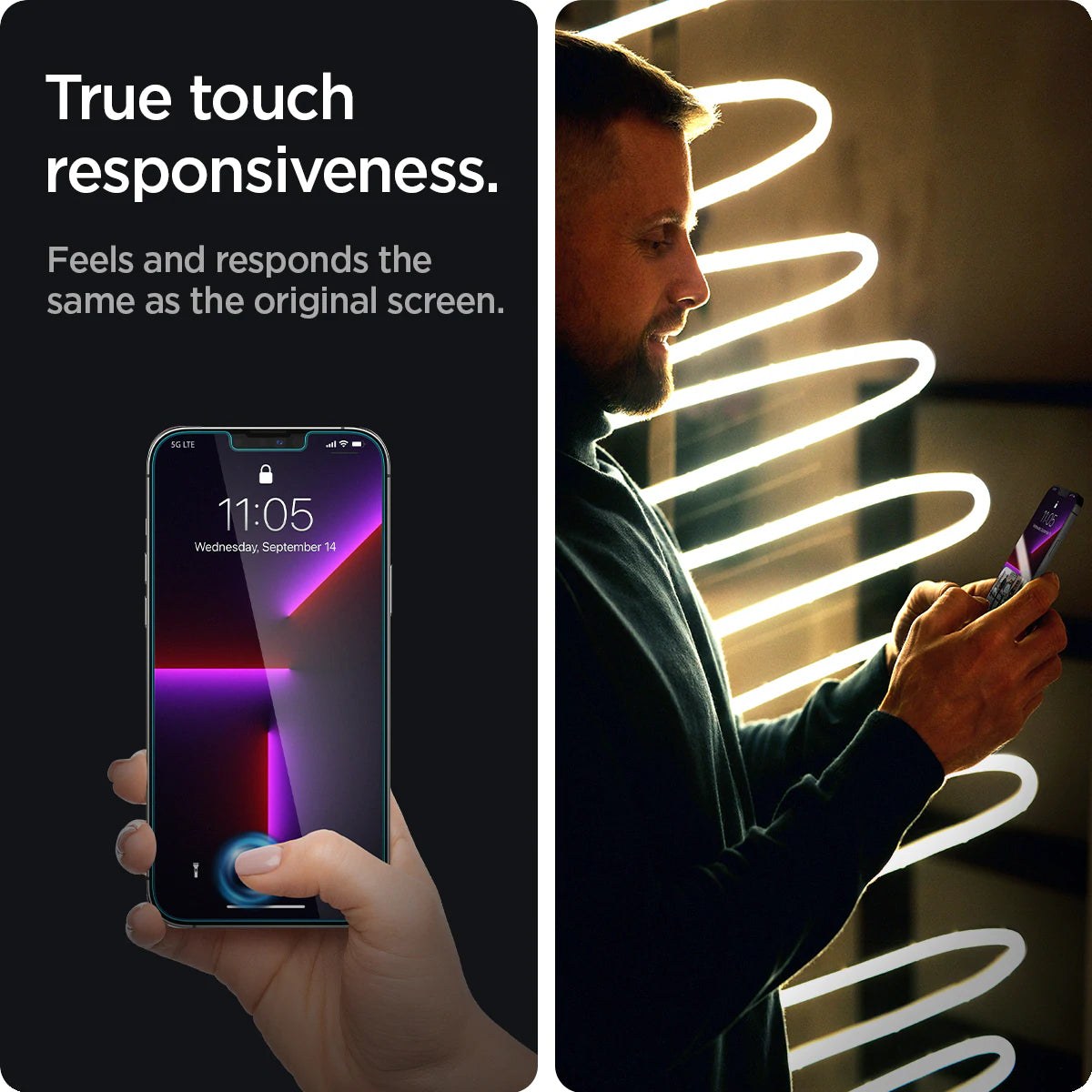 Spigen Screen Protector EZ FIT GLAS.tR SLIM for iPhone 14 Plus / 13 Pro Max 2 pack - Clear