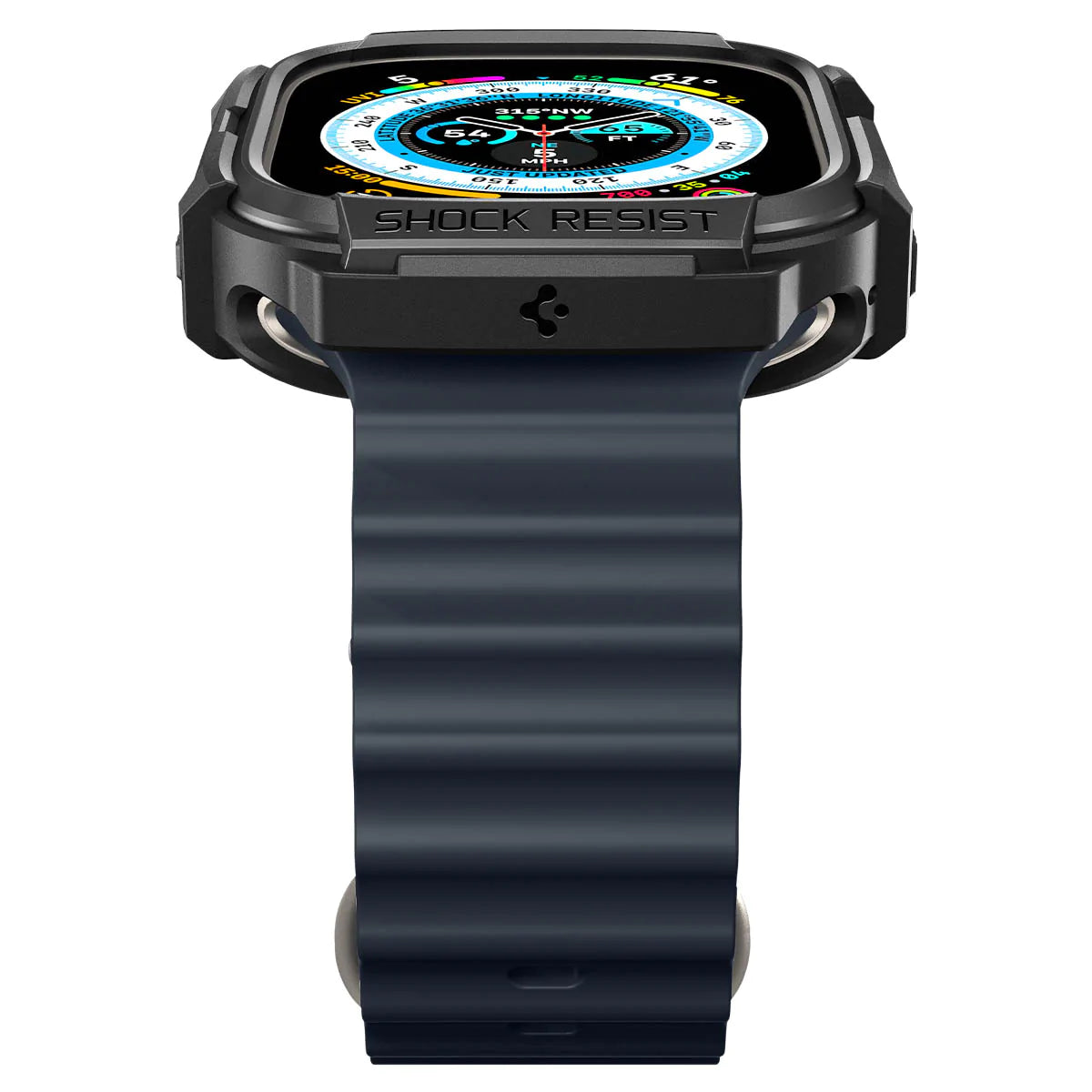 Spigen Rugged Armor Case for Apple Watch Ultra 2 / Ultra 1 (49mm) - Matte Black
