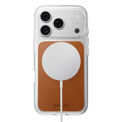 Nomad Clear Leather Case for iPhone 18 Pro - Saddle, view 2 