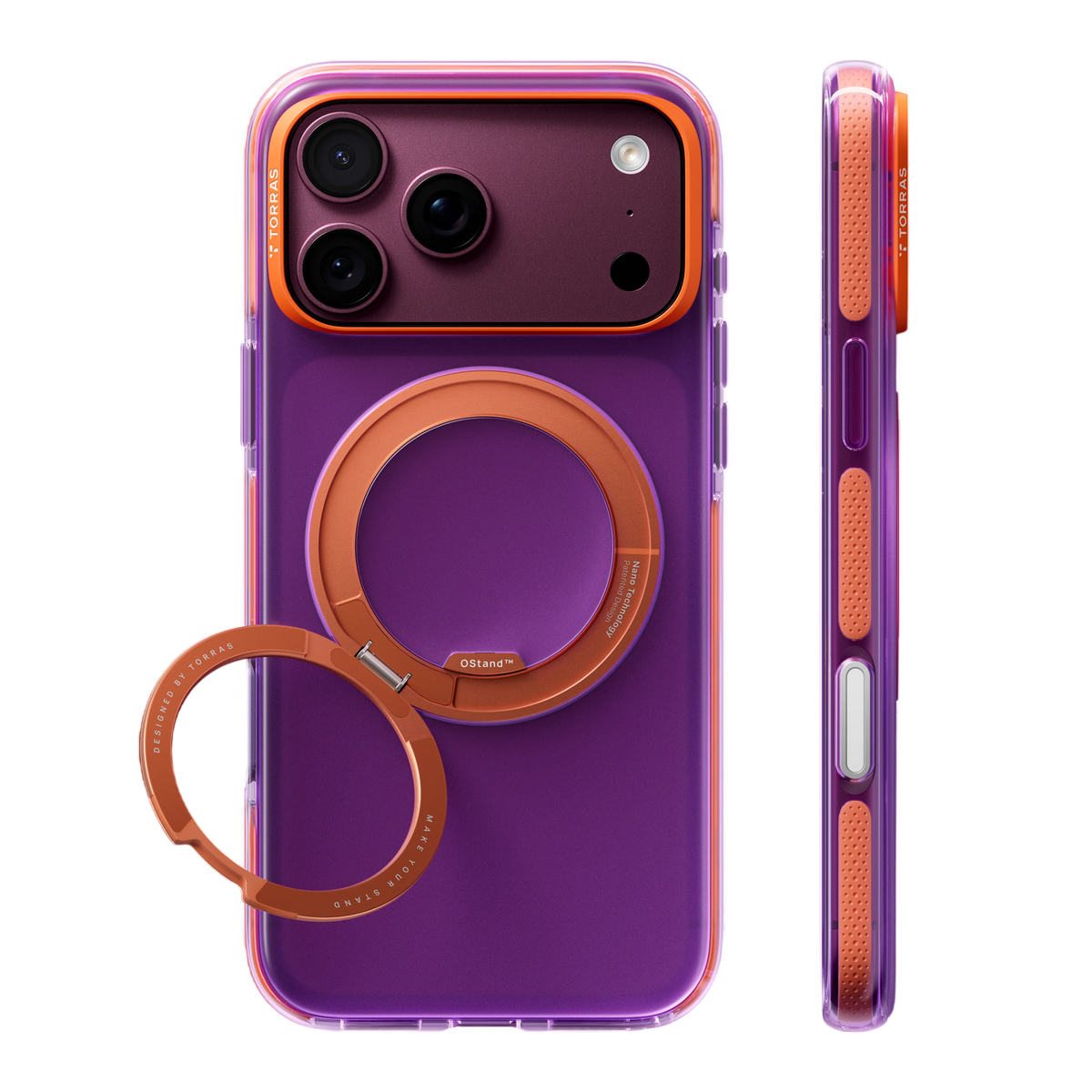 Torras Ostand O3 Hue Case for iPhone 18 Pro - Sweet Plum 